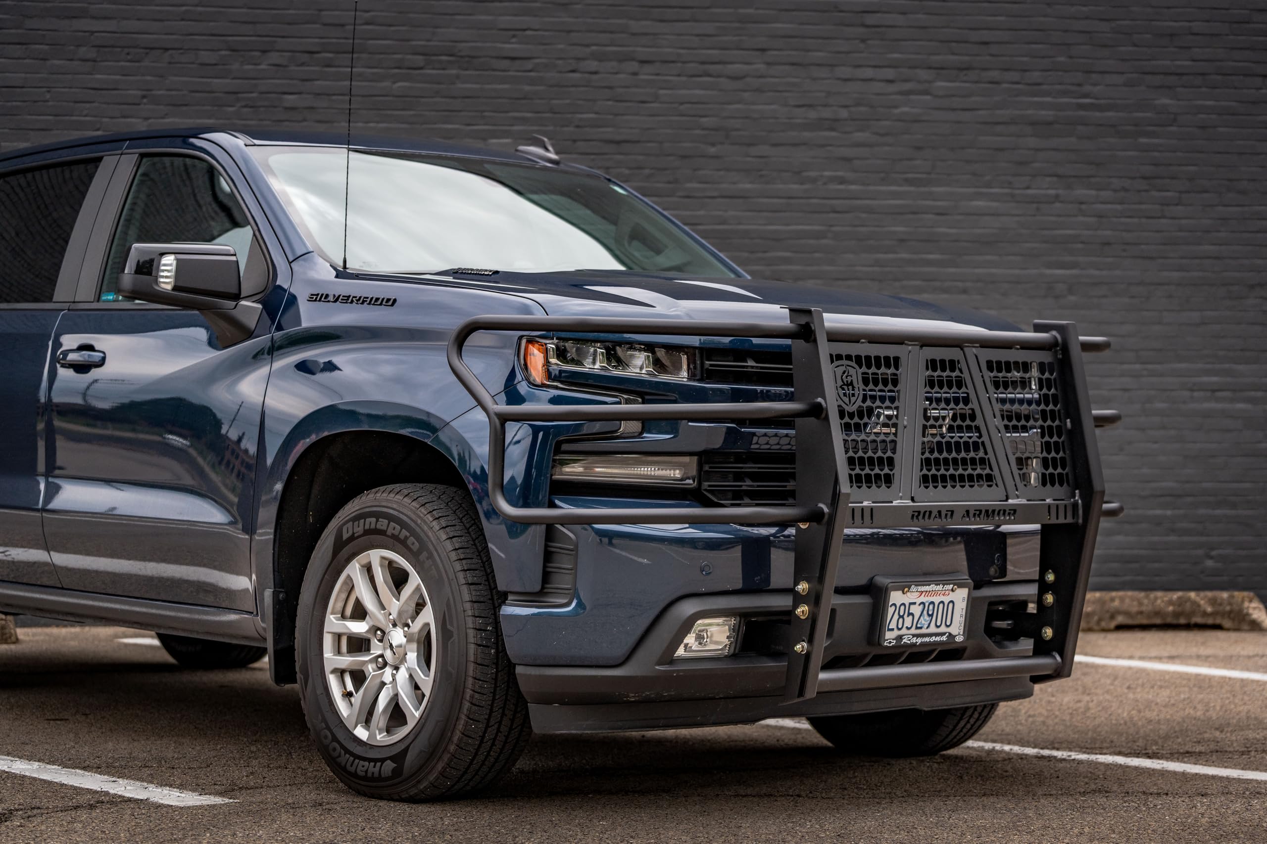 Vaquero Road Armor 3191-BRSH Front Grille Guard - Texture Black - Compatible with: 2019-2021 Chevy Silverado 1500