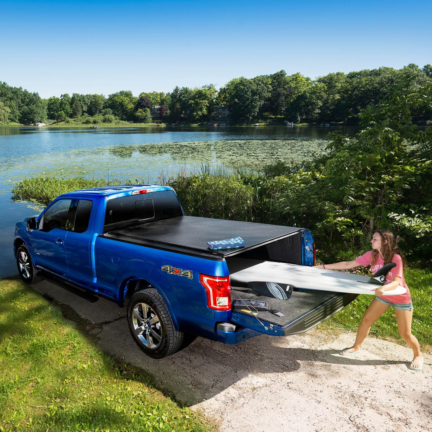 TruXedo RealTruck Lo Pro Soft Roll Up Truck Bed Tonneau Cover | 585901 | Fits 2019 - 2024 Dodge Ram 1500, Does Not Fit w/ Multi-Function (Split) Tailgate 5' 7" Bed (67.4")