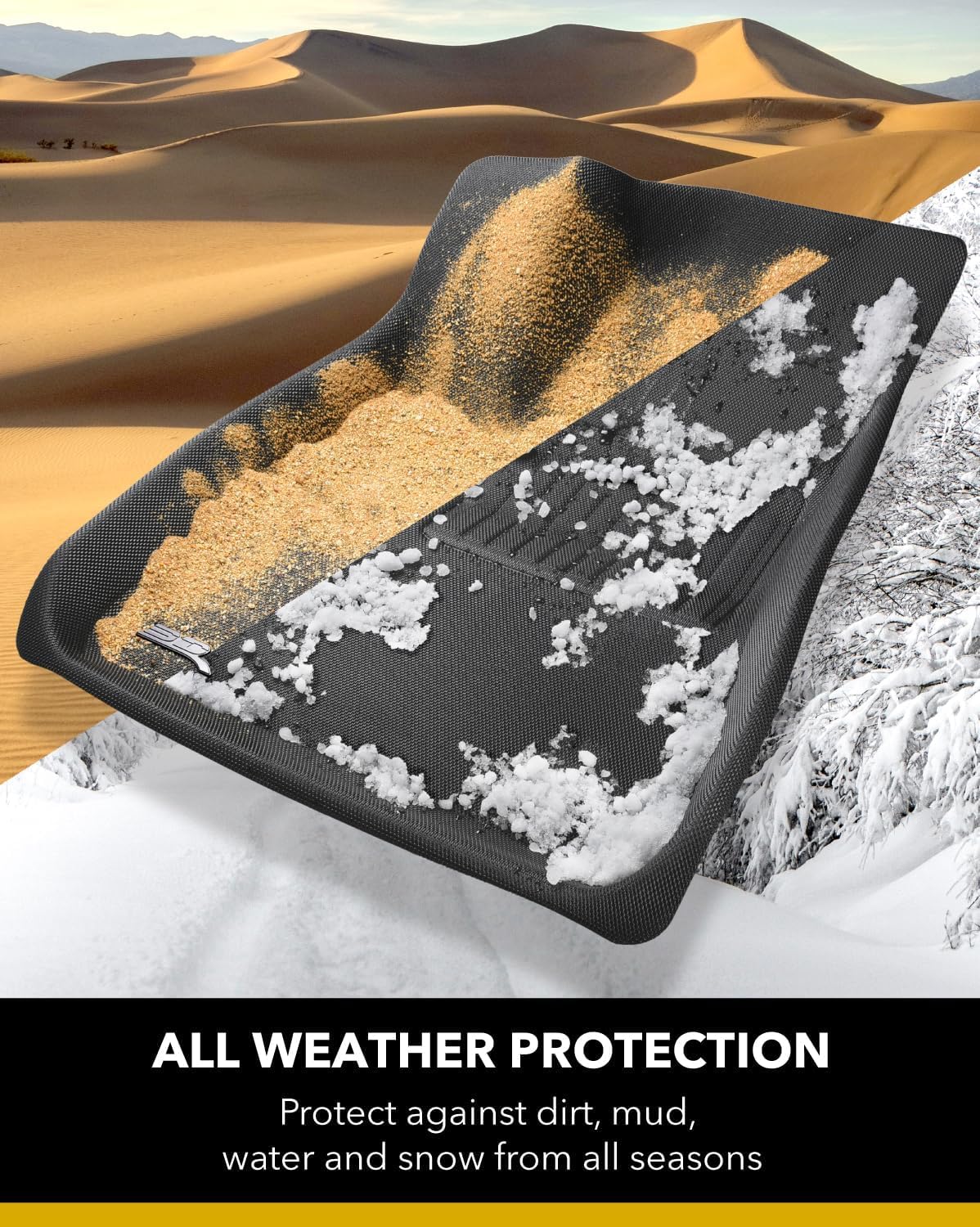3D MAXpider Kagu Custom Fit Floor Liner (Black) Compatible with Lexus TX 2024-2026 TX350 TX500h TX550h+/Toyota Grand Highlander 2024-2026 - R1