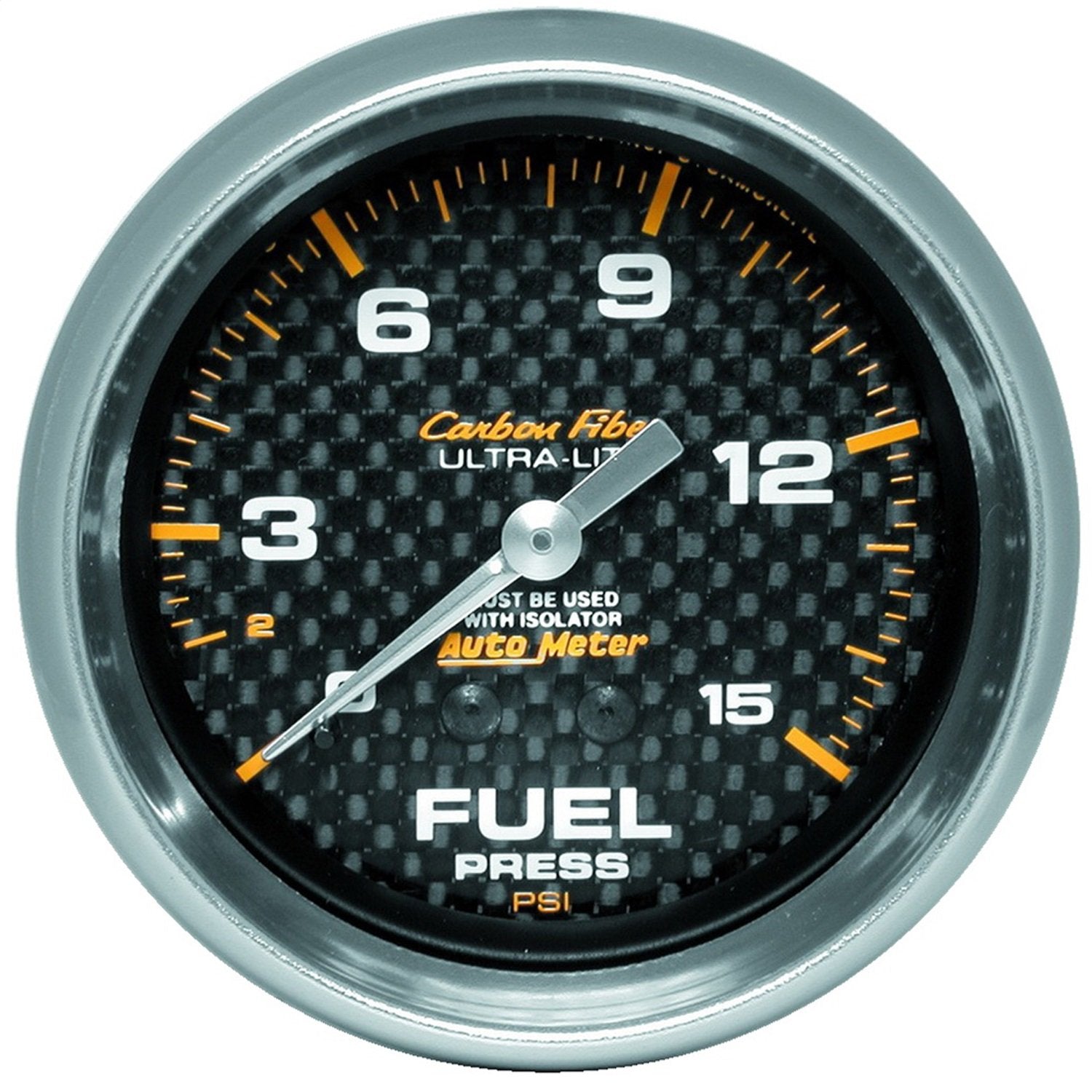 Auto Meter Carbon Fiber 4811 Mechanical Fuel Pressure Gauge