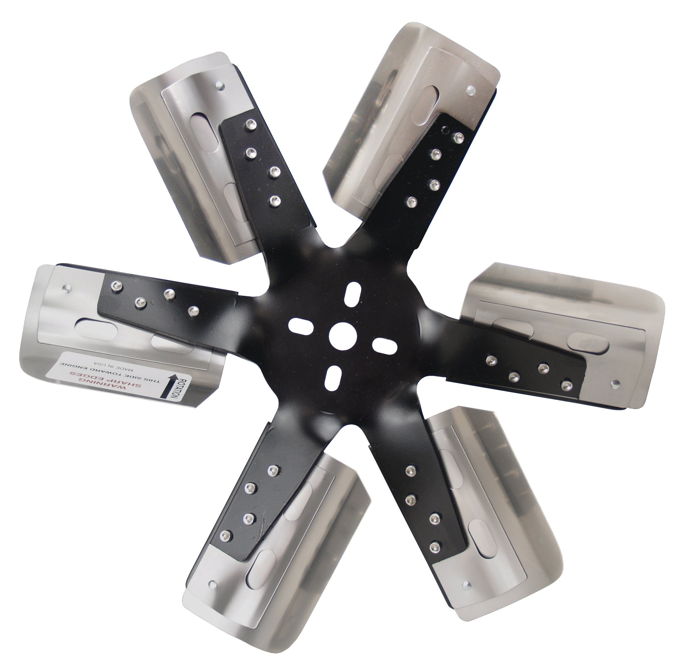 Derale 17615 Black Hub 15 HD Flex Fan (Reverse Rotation)