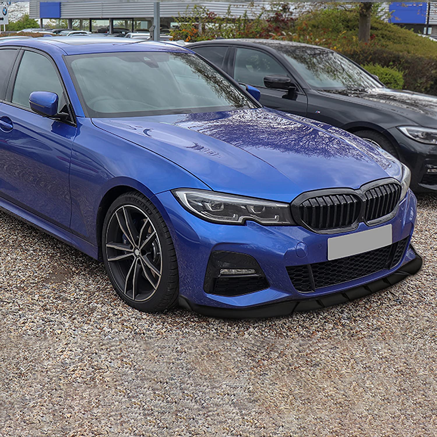 Matte Black Spec-D Tuning Front Bumper Lip Spoiler Splitter Kit 3PC Compatible with BMW 3 Series G20 2019-2022