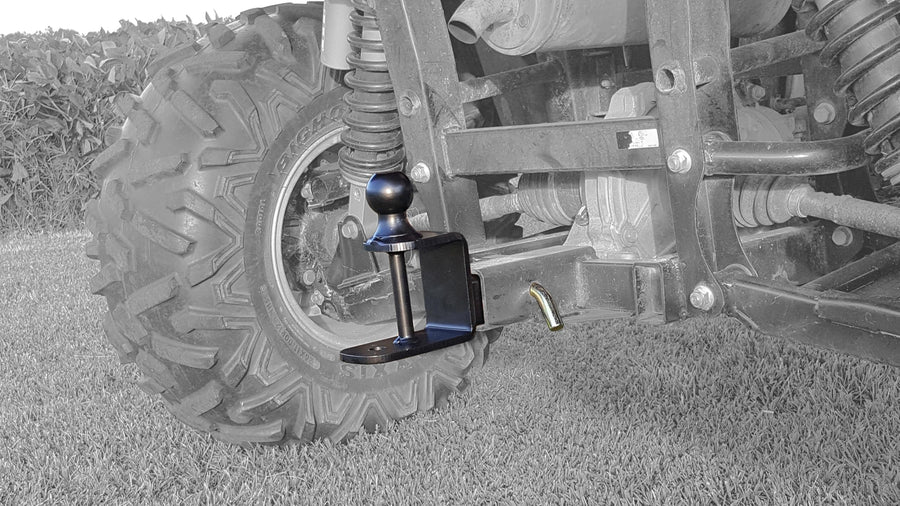 Camco Black Boar Multi-Hitch ATV/UTV – 2” Hitch Ball, 2” Shank, 6” Long – 2” Rise, 2,000 lb Capacity – Winch Strap Loop & 5/8” Pin Hole – Powder-Coated Steel (66025)