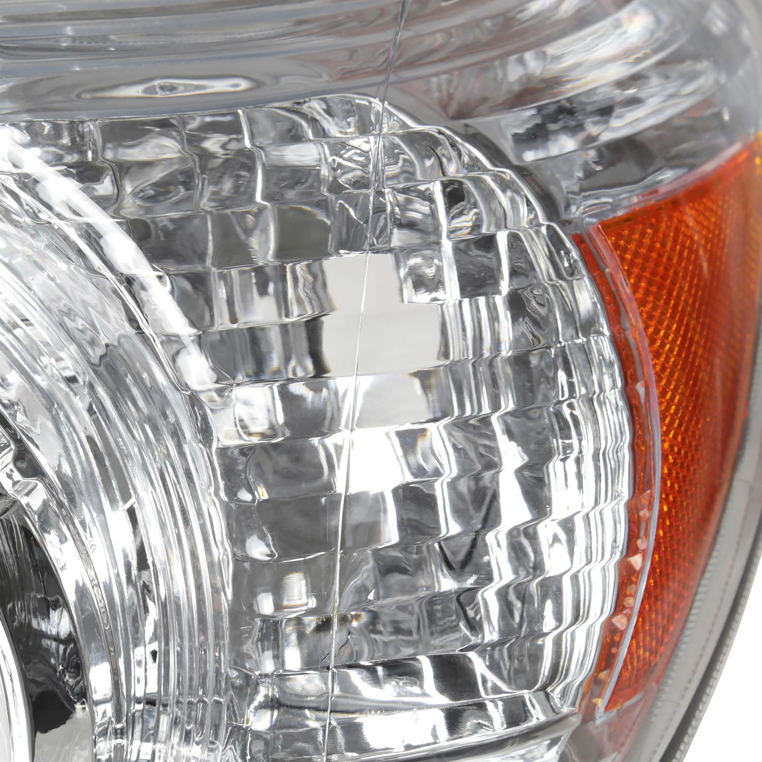 Chrome Projector Headlights SPEC-D TUNING Compatible with 2006-2009 Toyota 4Runner SR5 Limited, Left + Right Pair Headlamps Assembly