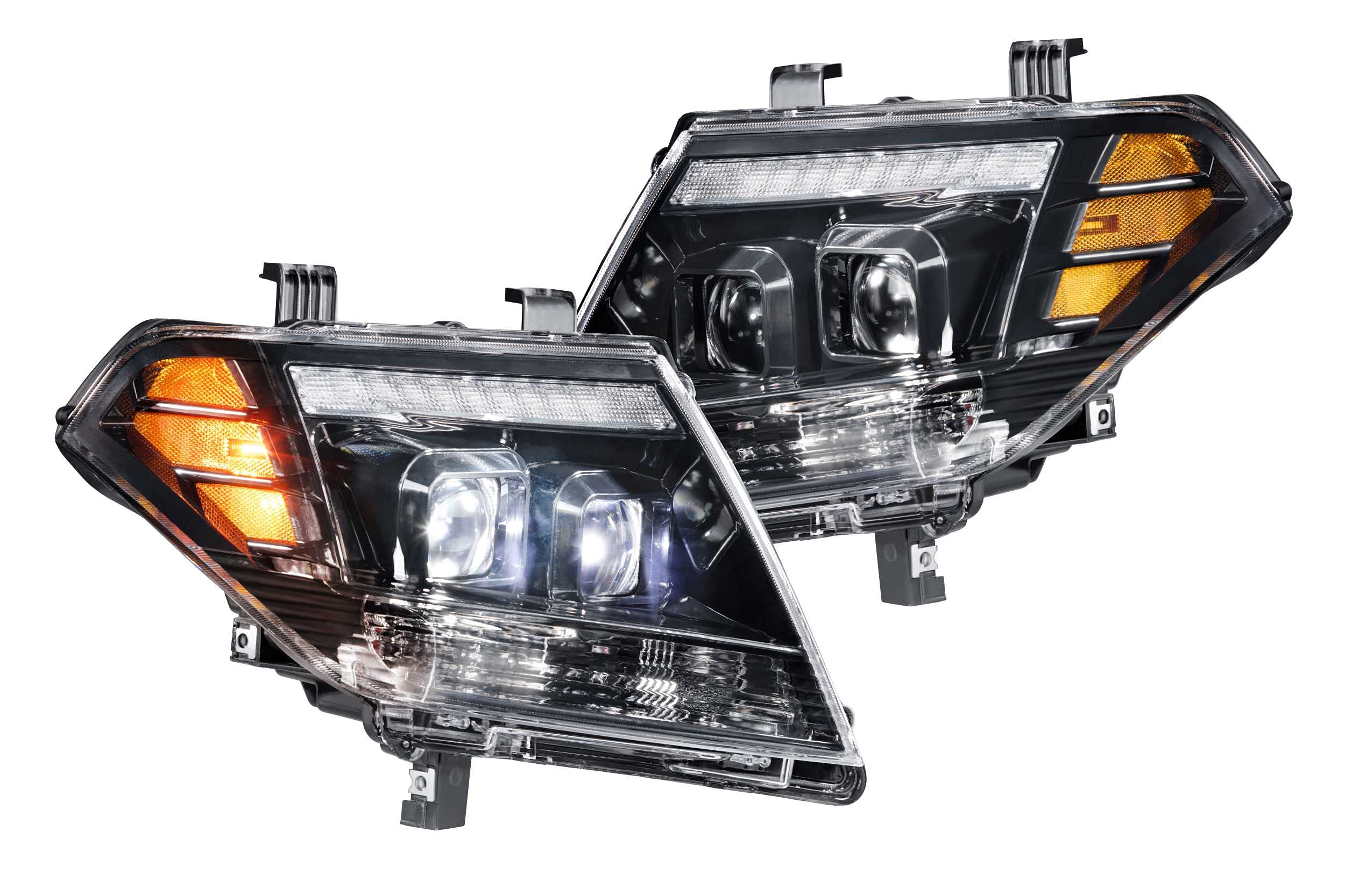 Morimoto XB LED Headlight Housing Upgrade, Fits 2009-2019 Nissan Frontier, Plug and Play Replacement, DOT Approved Assembly with LED Headlights (High/Low), DRLs, & UV Coated Lenses (1x LF475)