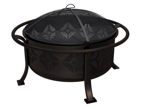 Pleasant Hearth Deep Sunderland Round Bowl Fire Pit, 36-Inch