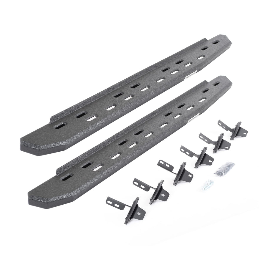 RB30 Slim Running Boards & Brackets Go Rhino | Galvanized Steel, Protective Bedliner Coating | 69613157ST | Fits 2021-2025 Ford Bronco 2-Door (Excludes Bronco Sport)