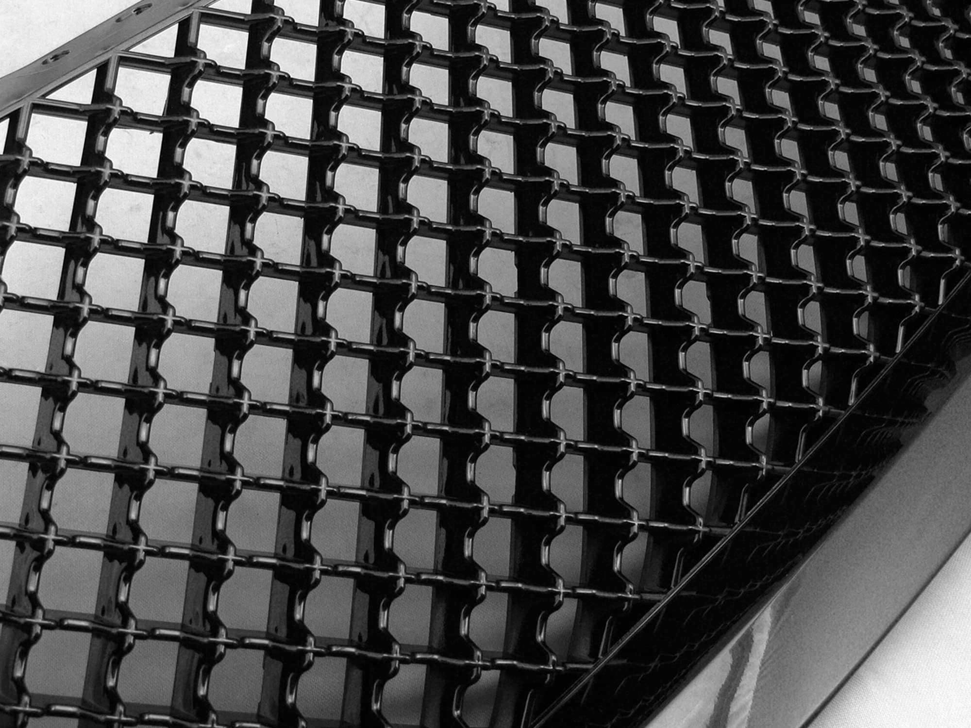 7148567 Armordillo USA Mesh Front Hood Grille - Gloss Black Fits 2007-2012 GMC Acadia