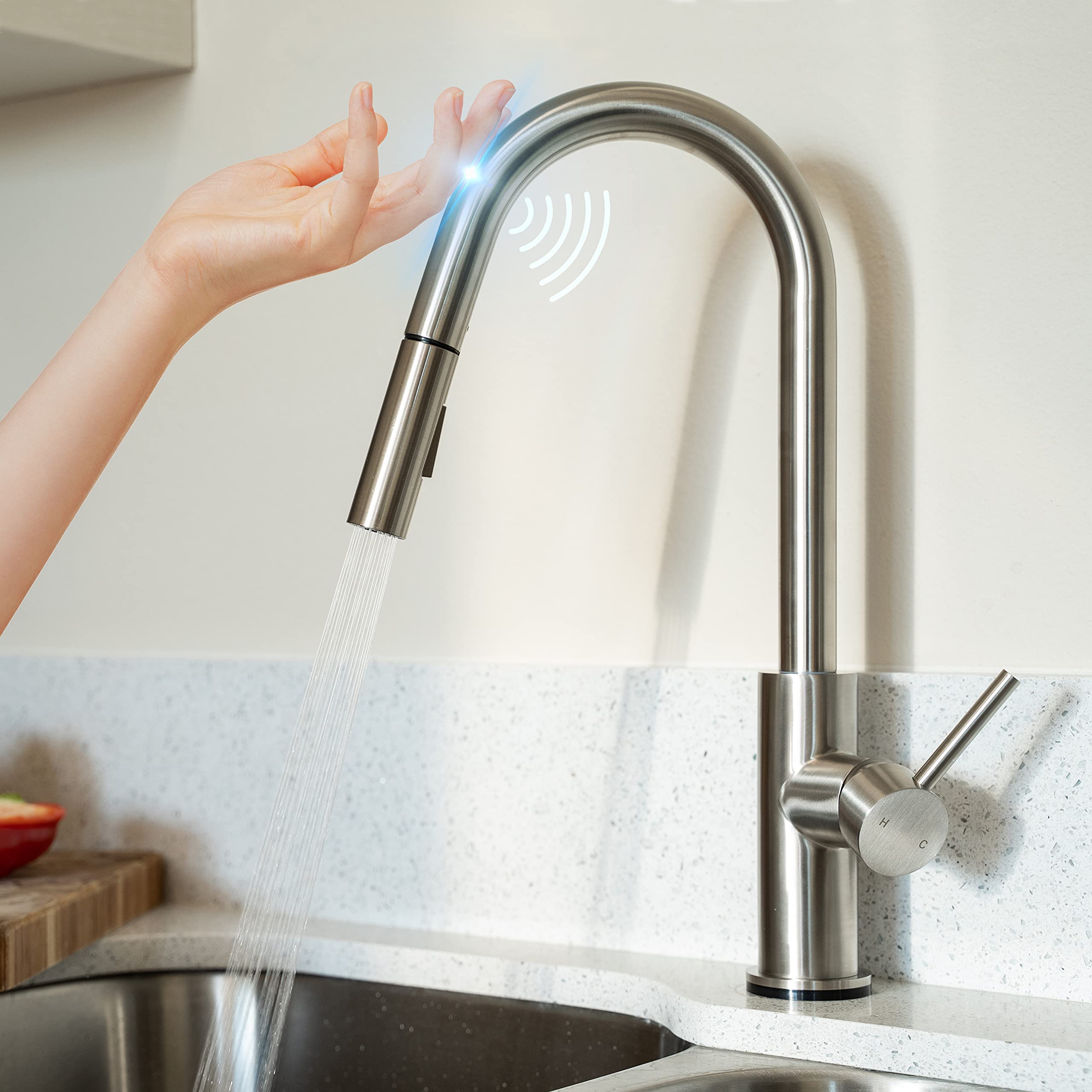 Dura Faucet Streamline RV Touch Sensor Pull-Down Kitchen Sink Faucet - Matte Black