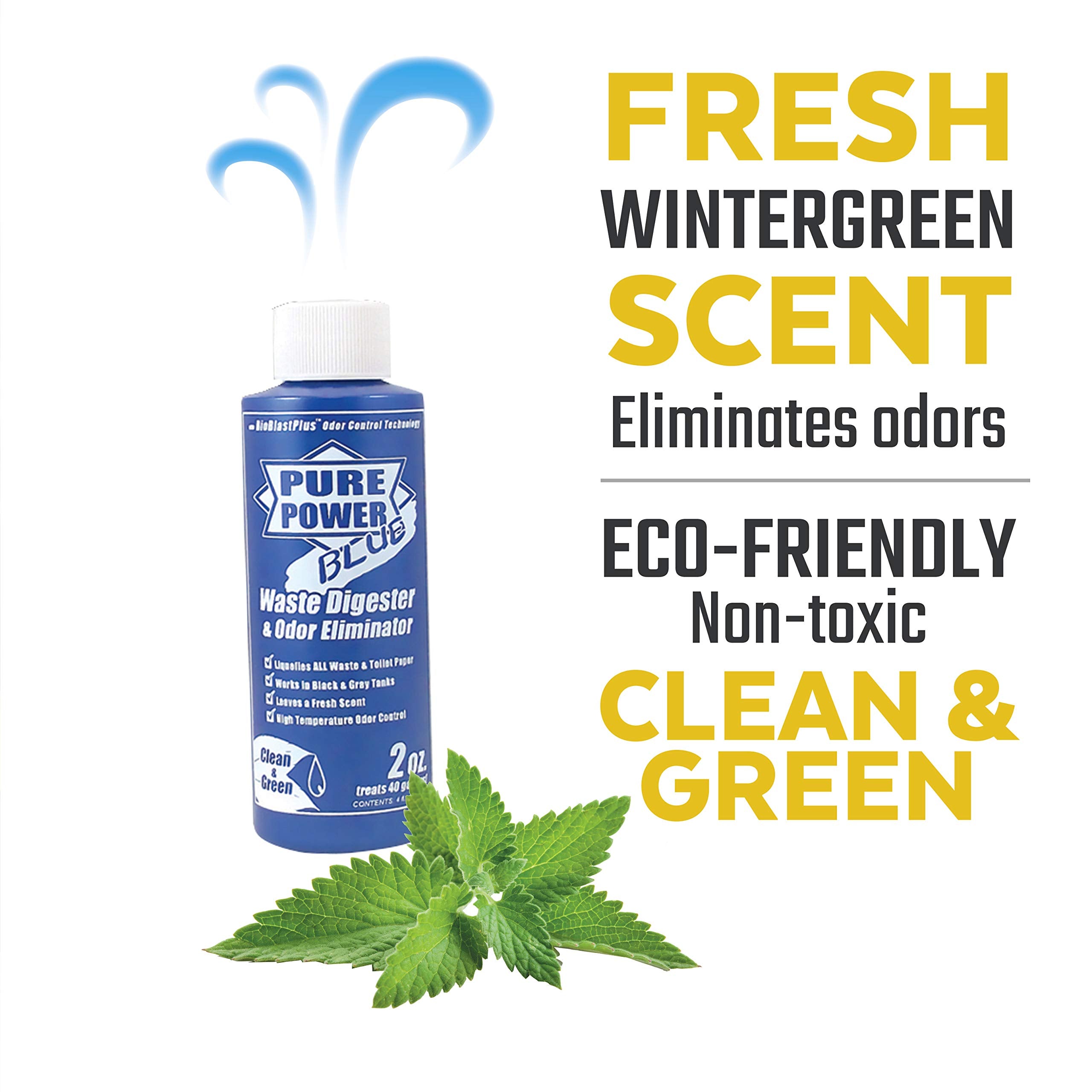 Waste Digester and Odor Eliminator Valterra V23017 'Pure Power Blue' - 4 oz. Bottle, (Pack of 6)