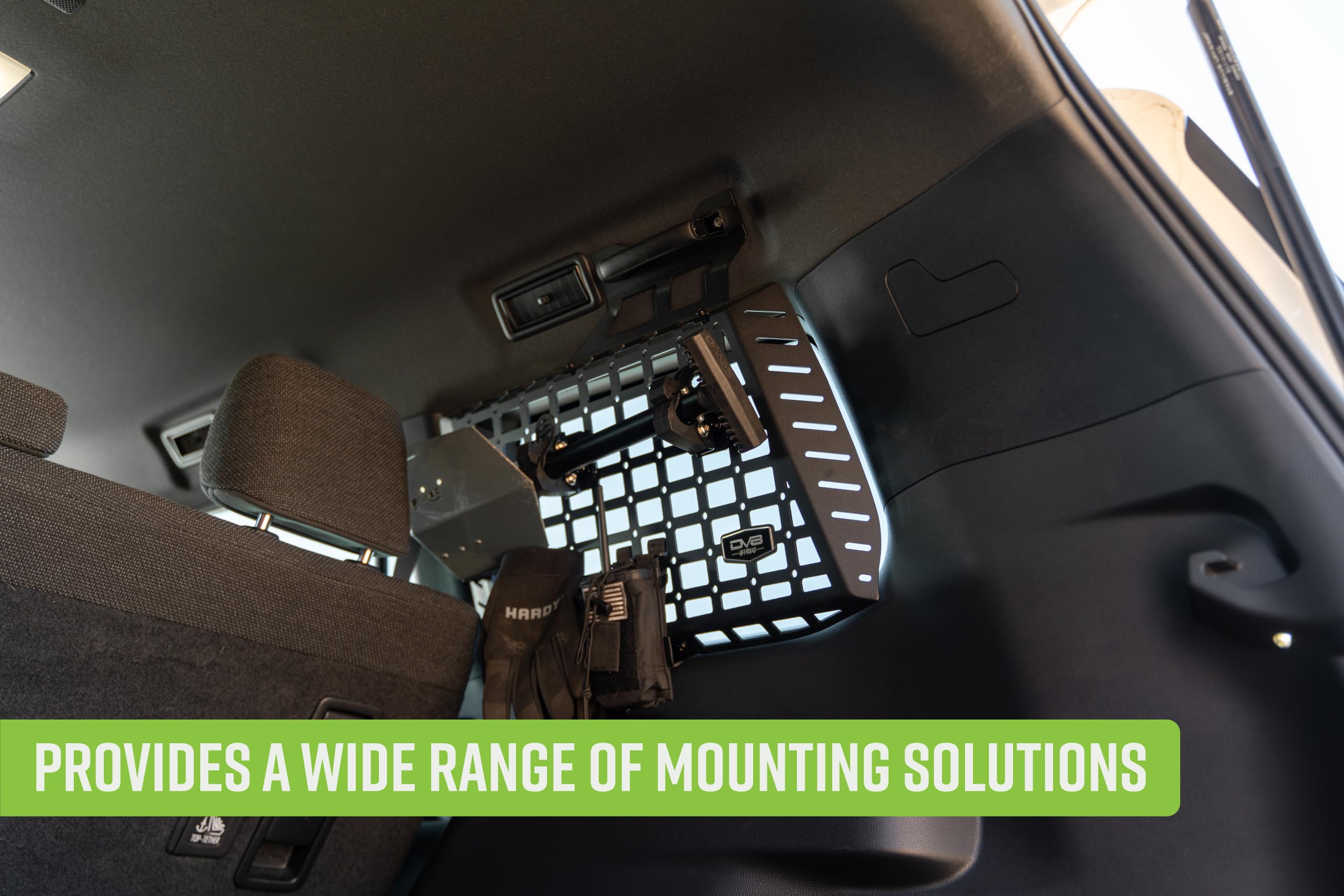 Rear Window Pocket Molle Panels DV8 Offroad for 2024 Toyota Land Cruiser & Lexus GX 550 | Molle Panel Design | Wide Range of Mounting Solutions | M6 Slots for Carriage Bolt Mounting | Rigid Fitment