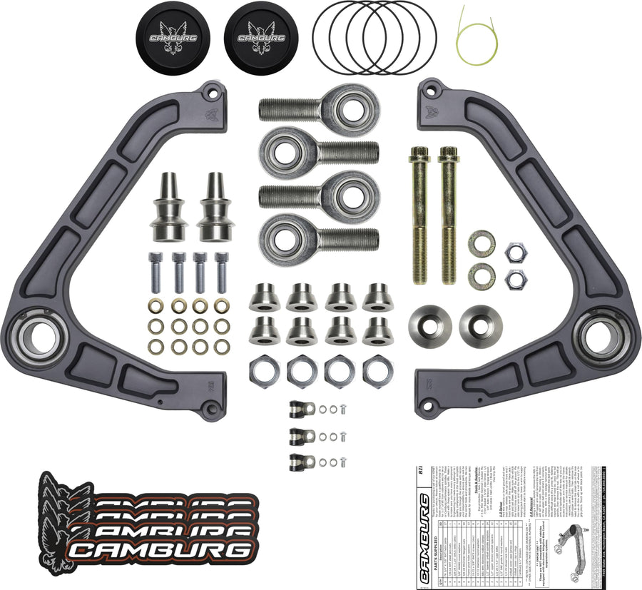 Camburg KINETIK Series Suspension Control Arm Kit CAM-210099-GRY: Gray, Compatible with 2019-2024 Chevrolet Silverado 1500, 2019-2024 GMC Sierra 1500