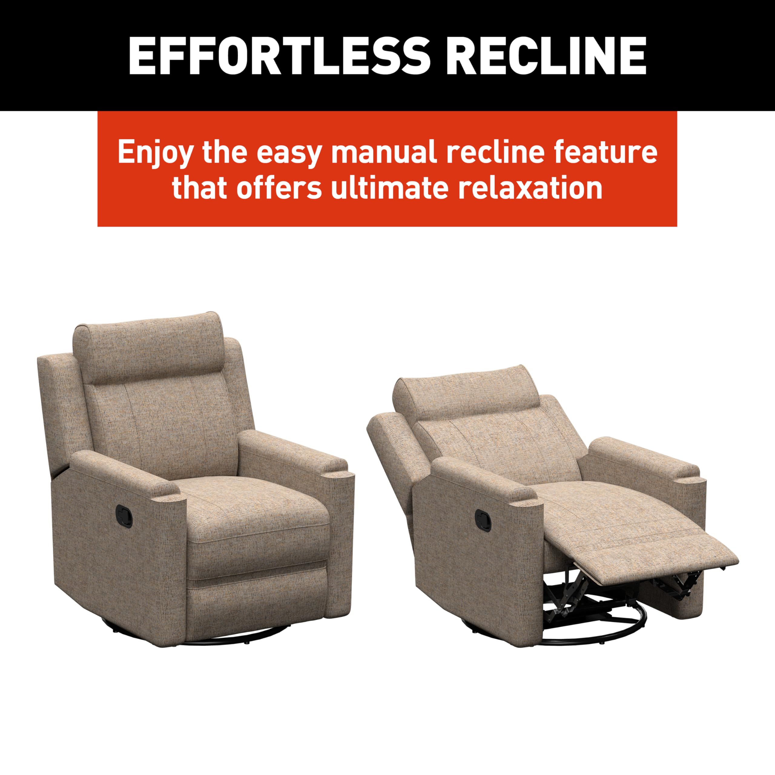 Dellmead THOMAS PAYNE Signature RV Swivel Glide Recliner with Easy Manual Recline, Swivel, Glide Functionalities, High-Density Foam - 2024044211