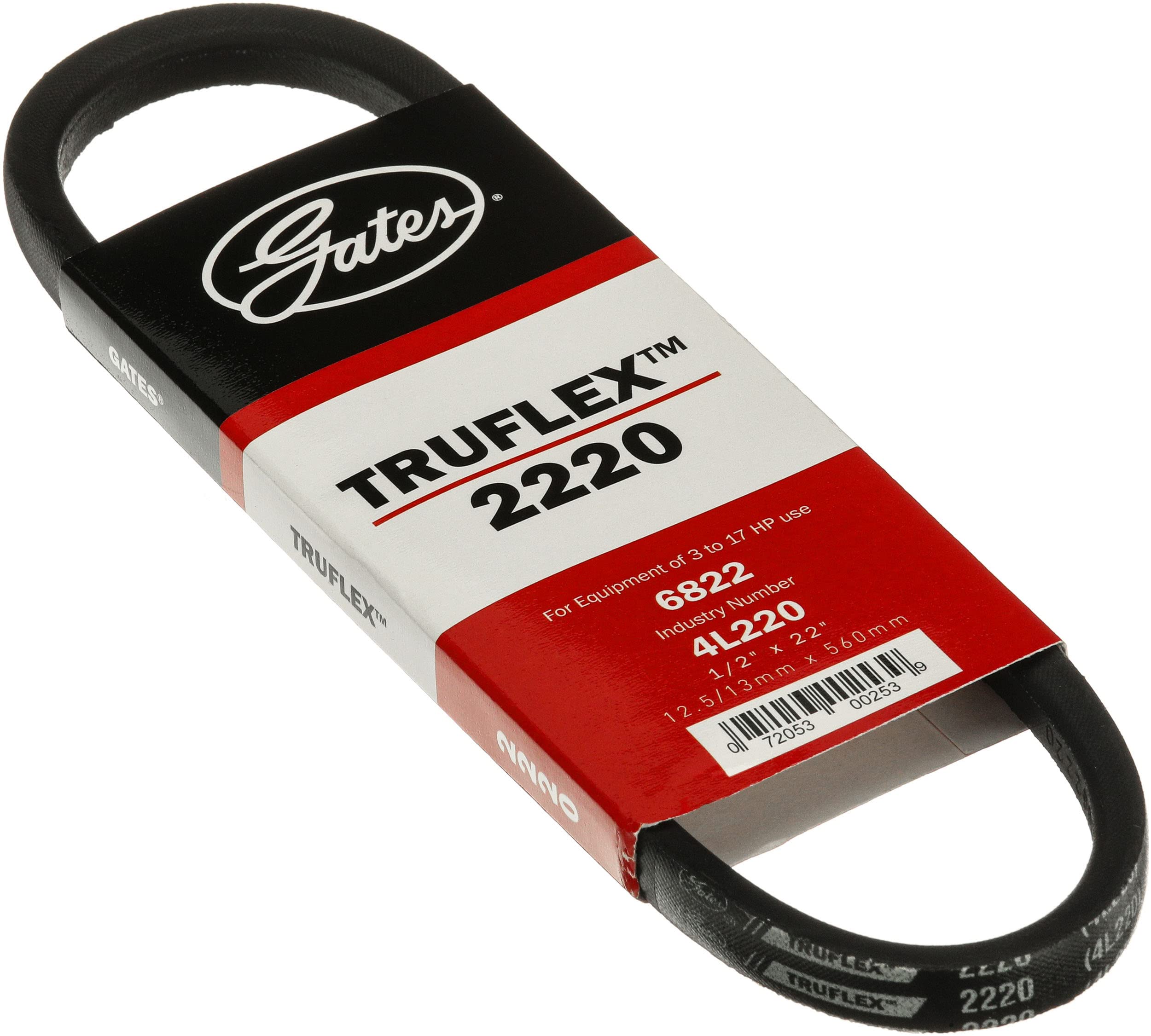Truflex Gates 2220 FHP Low Horse-Power V-Belt, Black