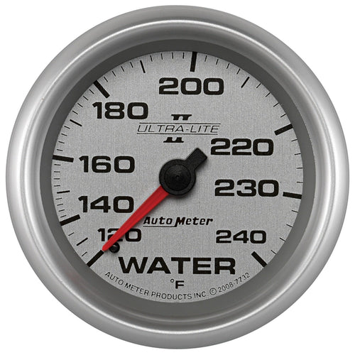 Auto Meter 7732 2-5/8" Ultra-Lite Pro II 120-240 F Mechanical Water Temperature Gauge