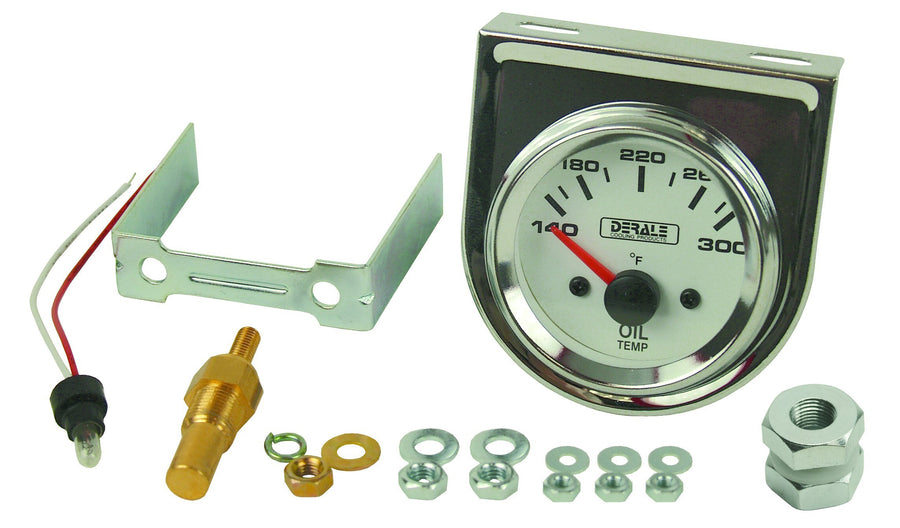 13009 Derale Oil Temperature Gauge Kit,Silver
