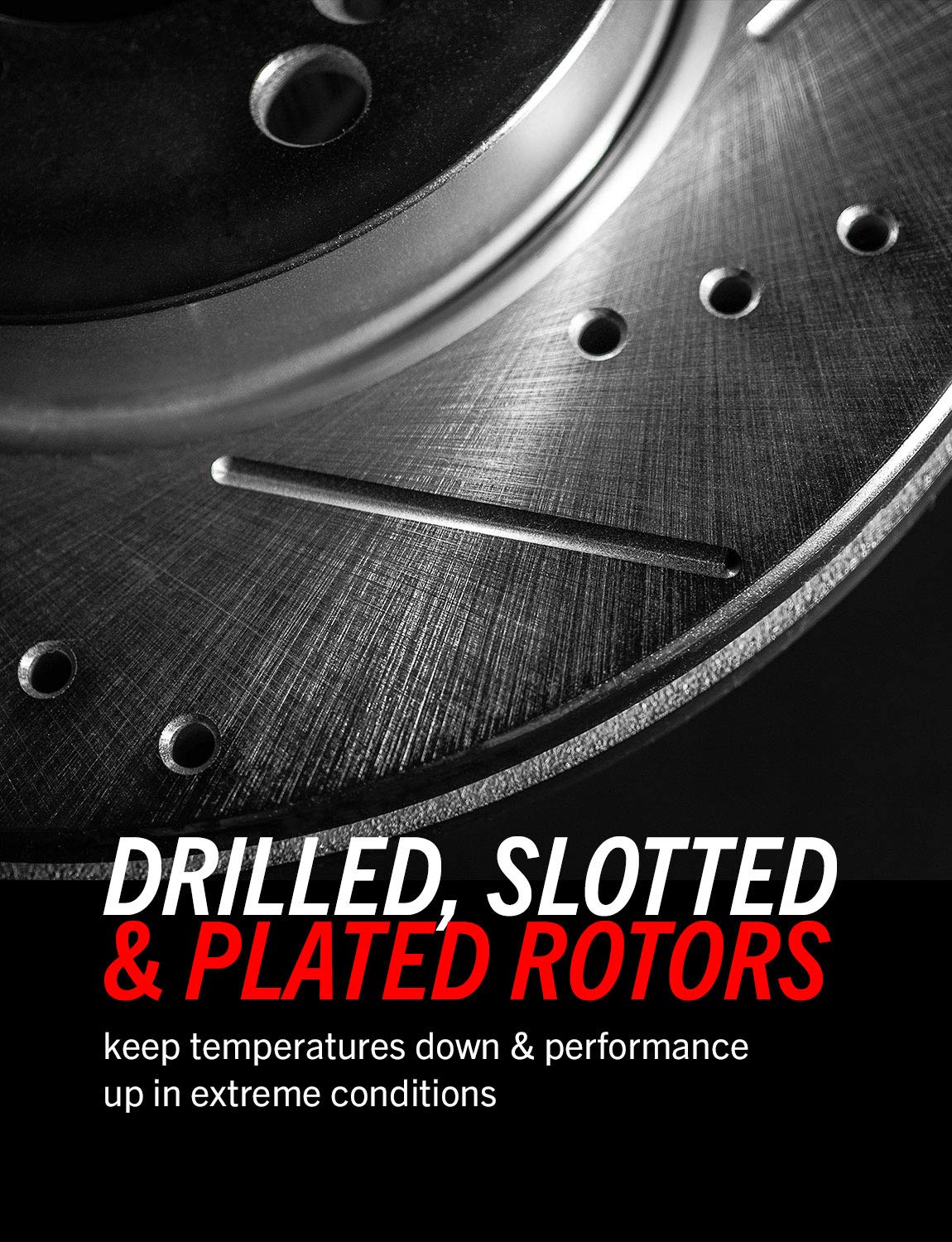 Power Stop K5662-26 Brake Pads Rear Z26 Carbon Fiber with Drilled & Slotted Brake Rotors Kit