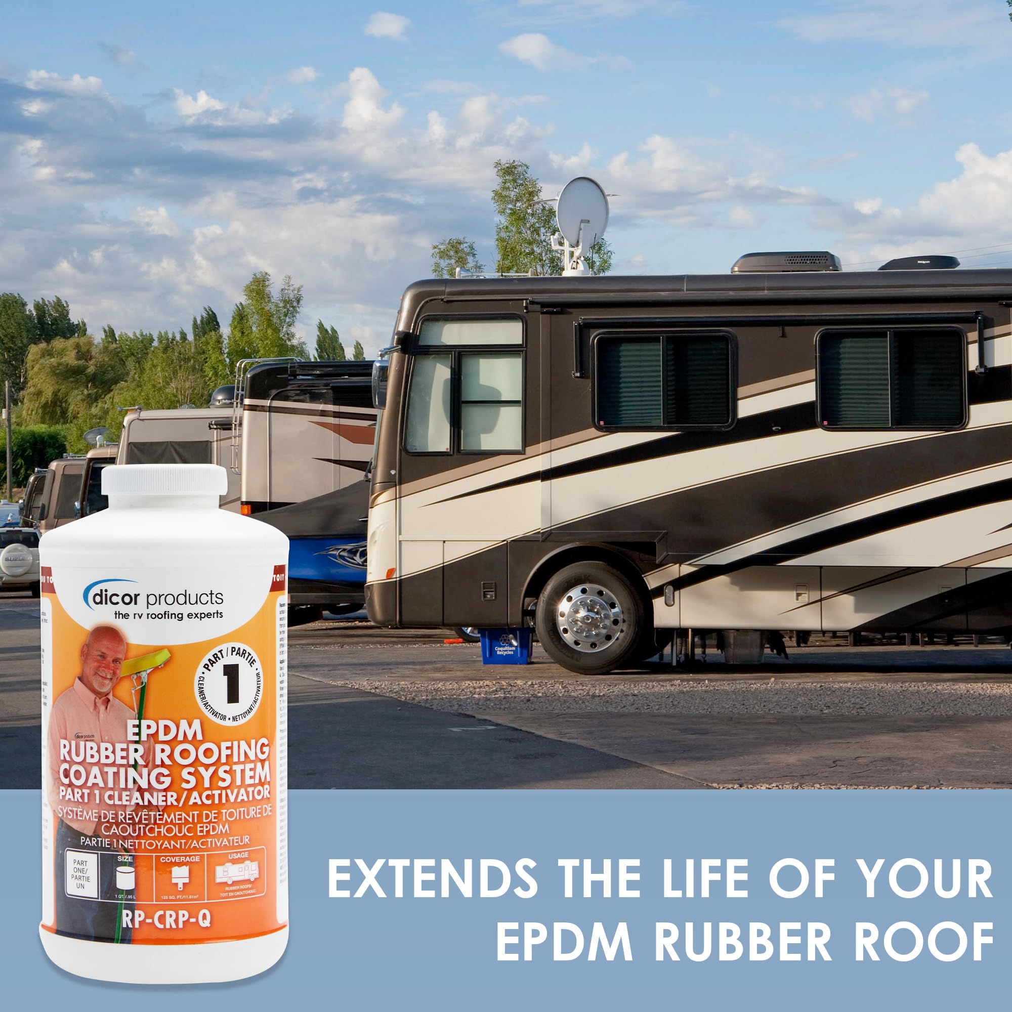 Dicor RV Roof Renew Kit - EPDM Rubber Roof Coating System RP-RRK-30