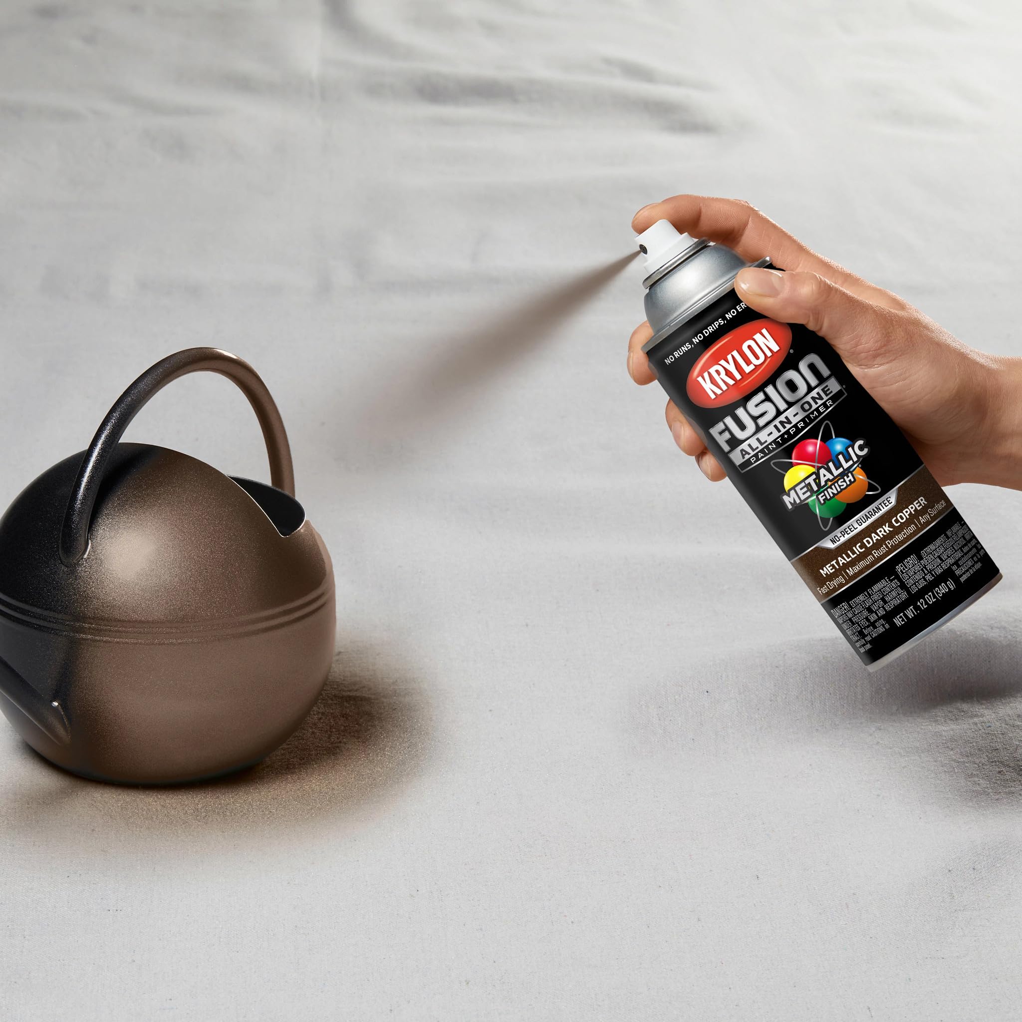 Krylon All-In-One Adhesive Spray Paint for Indoor/Outdoor Use, 12 oz, Dark Cooper
