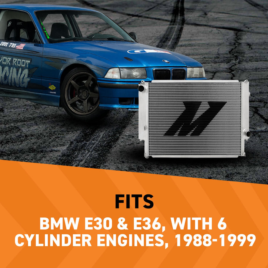 Mishimoto Performance Aluminum Radiator, MMRAD-E36-92 Compatible with BMW E36 3-Series, 1992-1999