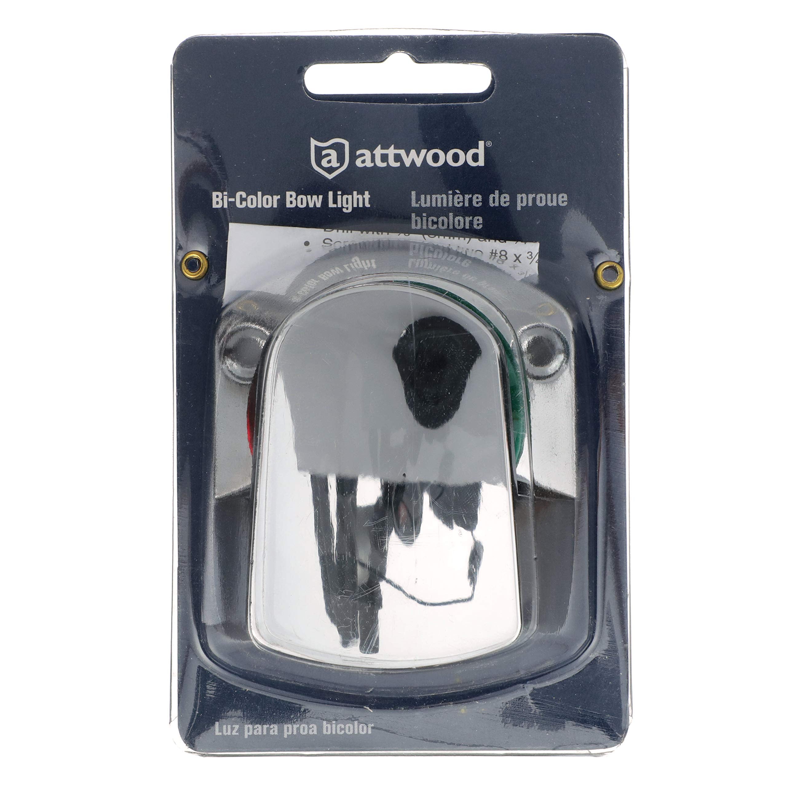 ZAMAK Attwood 1-Mile Sidelights, Bi-Color Combination, Deck Mount, Provides 1-Mile, 225-Degrees Light Visibility, 12V