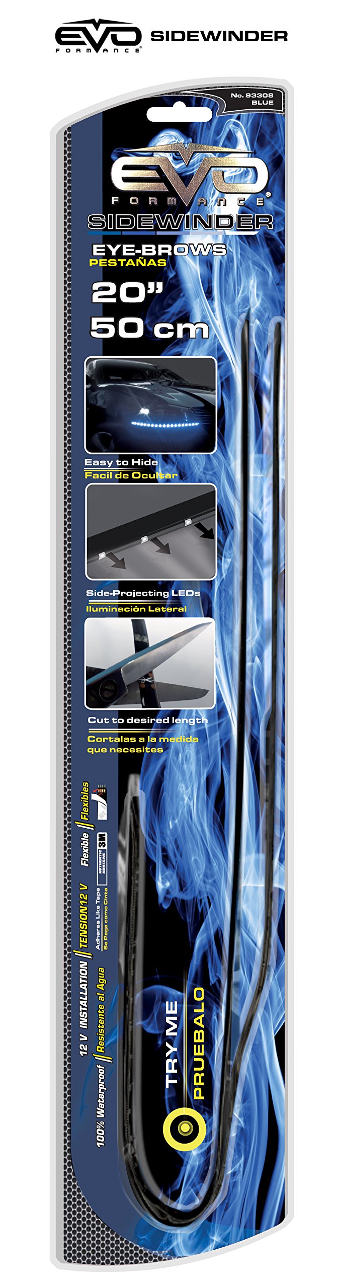 EVO Formance CIPA 93308 LED Sidewinder Eyebrows, Blue