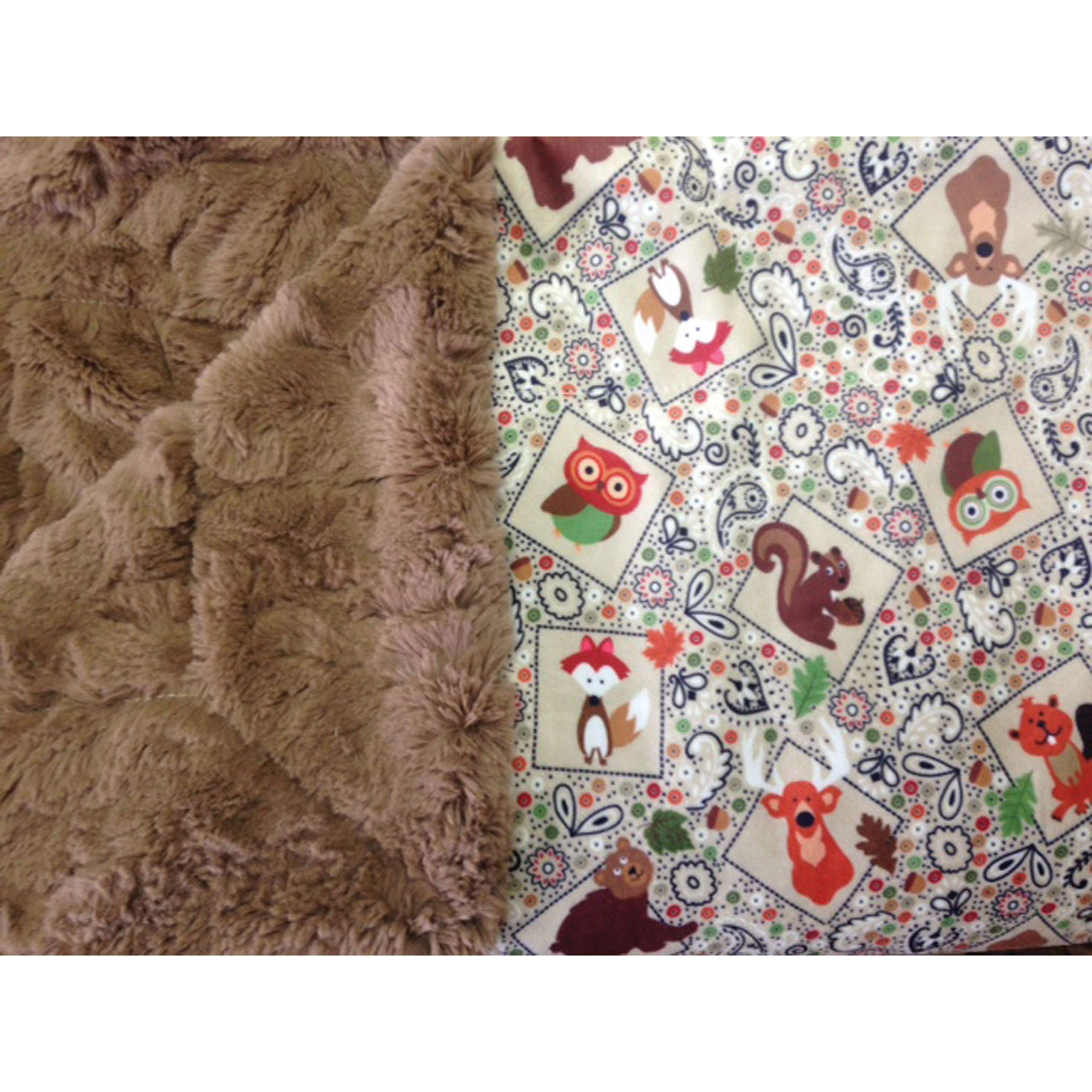 Camp Casual 50"x60" The Throw - Cozy Critters CC-005CCT Tan (Reverse Mocha),1 Pack
