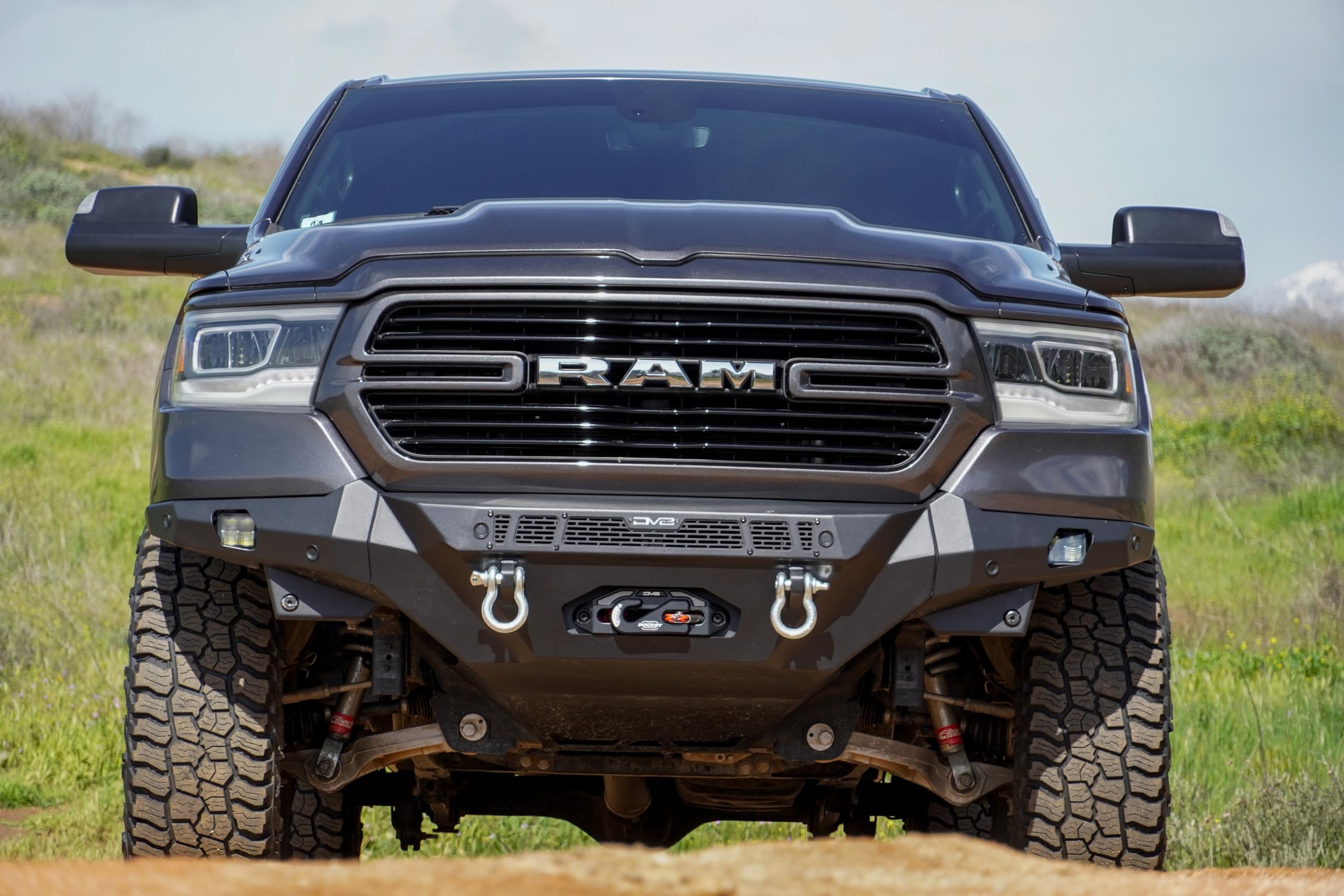 Skid Plate for DV8 Offroad Spec Series Front Bumper for 2019-2024 Ram 1500 | Protects Underbody from the Bumper Down to the Front Cross Member | Powder Coated Finish