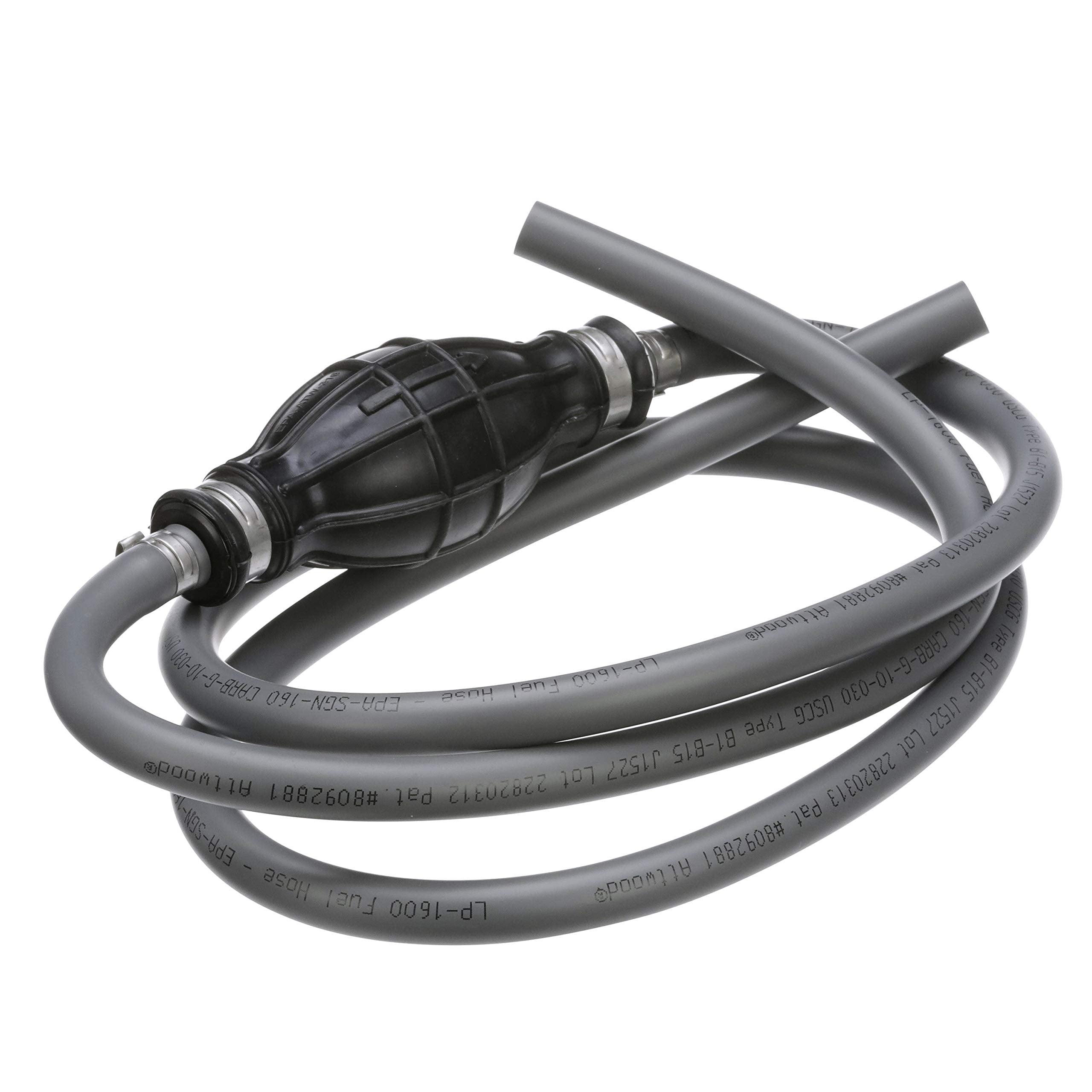 Universal Fuel Line Kit Attwood 951606ULP7, 6 Feet Long, 5/16-Inch Diameter, Multi-Layer Low-Permeation Primer Bulb