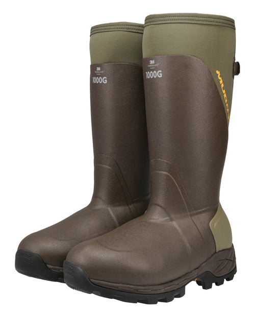 Muddy Outdoors 17" DV8 1000 Gram Insulated Rubber Boots Rubber Clay Men's 10 D