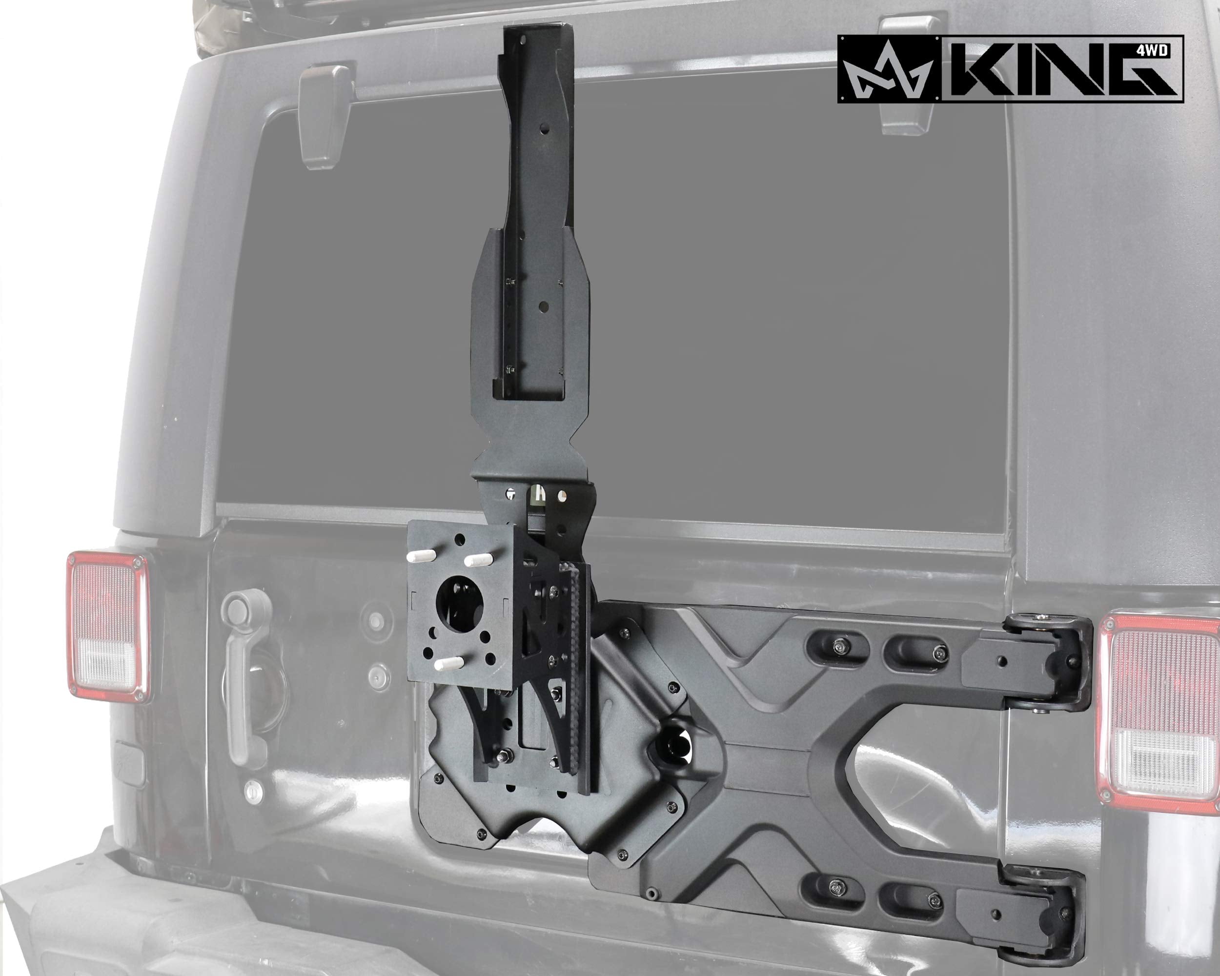 4WD King RTG Heavy Duty Tire Carrier for a JK 2007-2018 Jeep Wrangler & Wrangler Unlimited