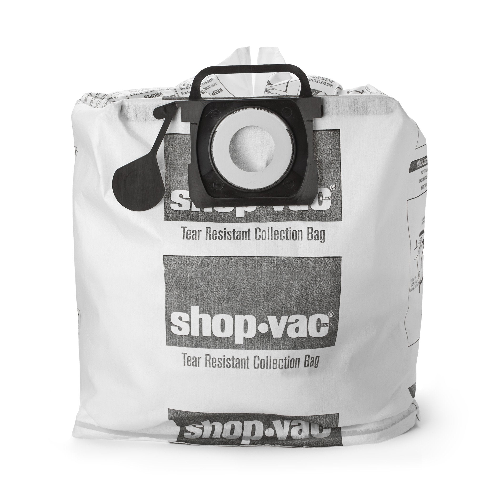 5-10 Gallon Shop-Vac Tear-Resistant Dry Collection Bags, White, Durable and Leak-Resistant, Ideal for Easy Disposal, (2-Pack)