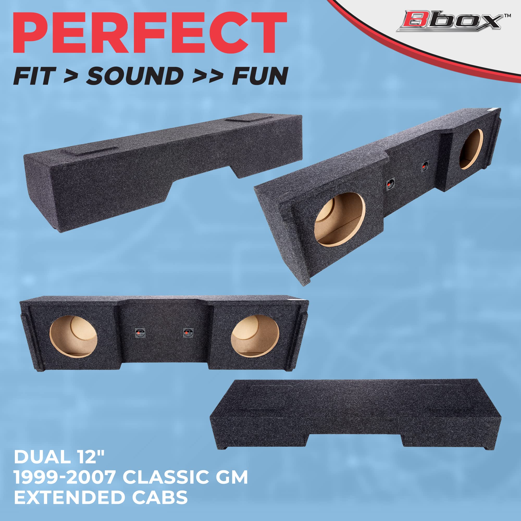 SUBWOOFER Boxes ATREND A152-12CP B Box Series (12inch Dual Down-FIRE)