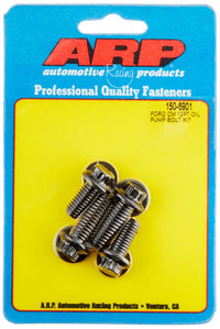ARP Oil Pump Bolt Kit 150-6901 For Select Ford Applications, 3/8" And 5/16" 4 Piece Kit, 12-Point Style