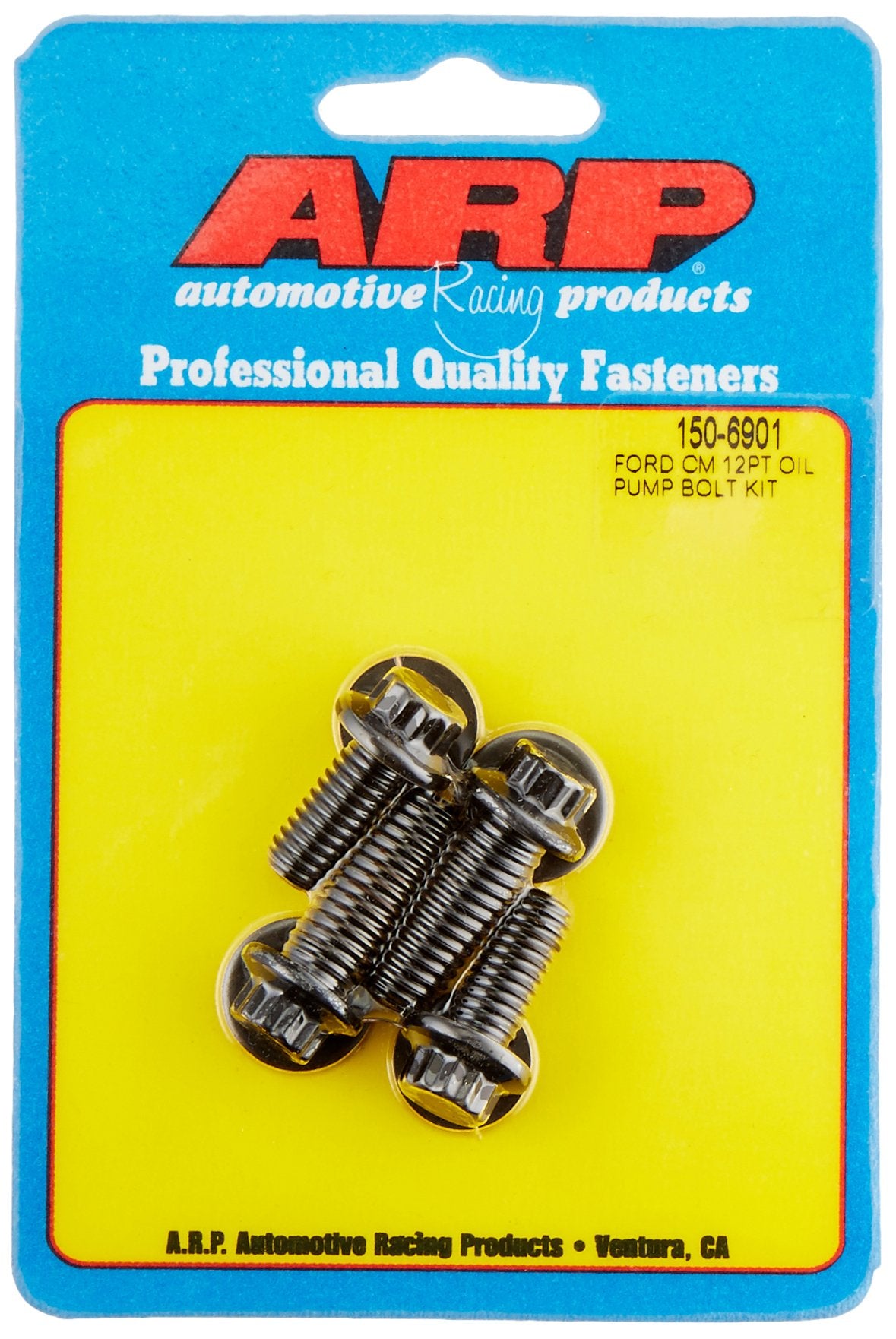 ARP Oil Pump Bolt Kit 150-6901 For Select Ford Applications, 3/8" And 5/16" 4 Piece Kit, 12-Point Style