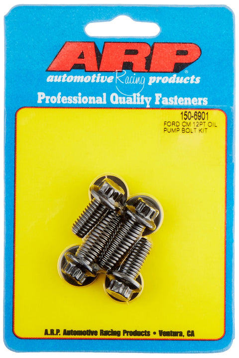 ARP Oil Pump Bolt Kit 150-6901 For Select Ford Applications, 3/8" And 5/16" 4 Piece Kit, 12-Point Style