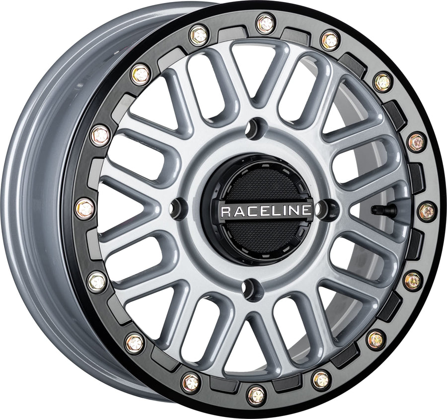 Raceline Podium A93SG-56037+40 Beadlock Wheel - 15x6-5+1 Offset - 4/137 - Black/Gray