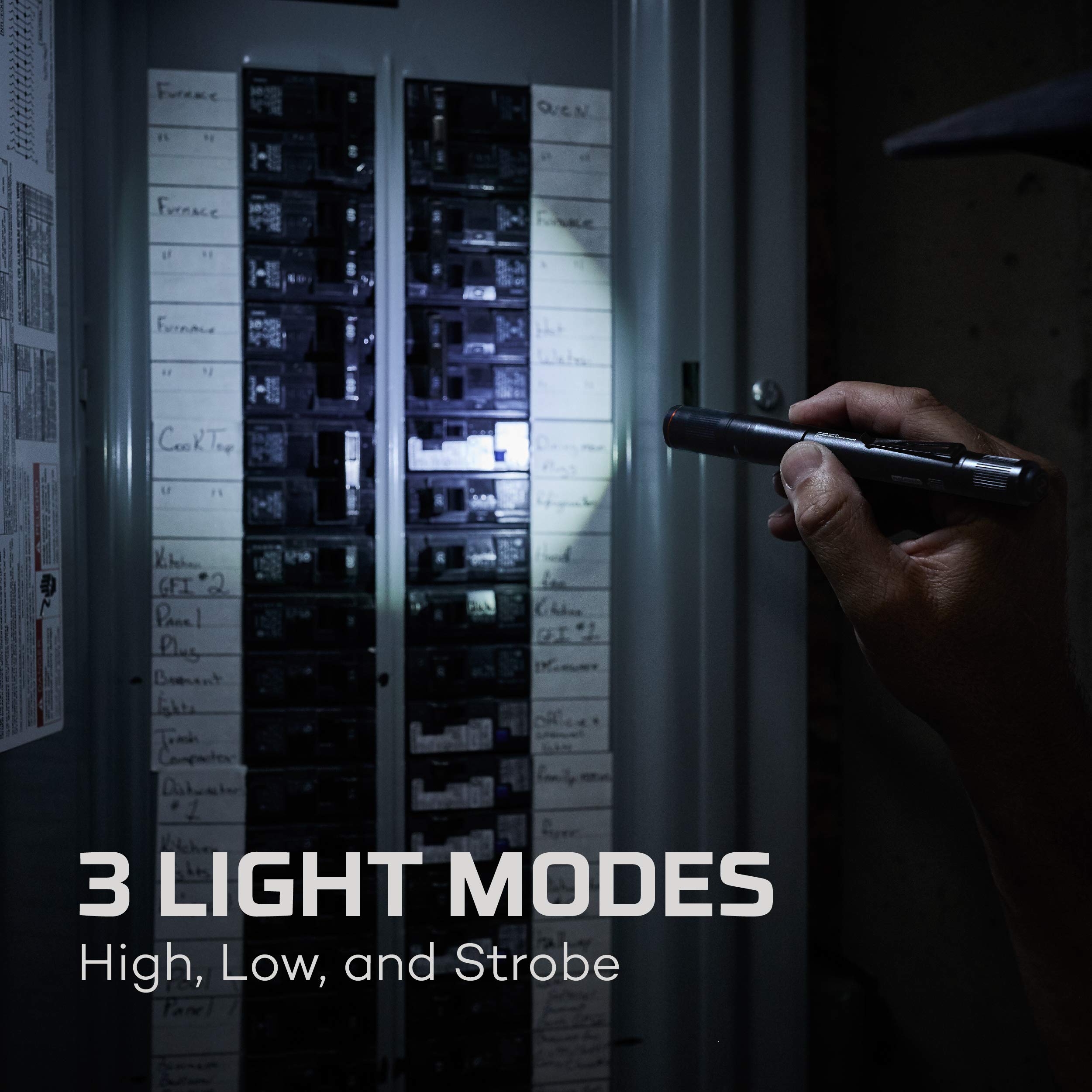 150 Lumen NEBO Columbo LED Pen Light Flashlight | 150 Lumen Inspector Light Powered by 2 AAA Batteries