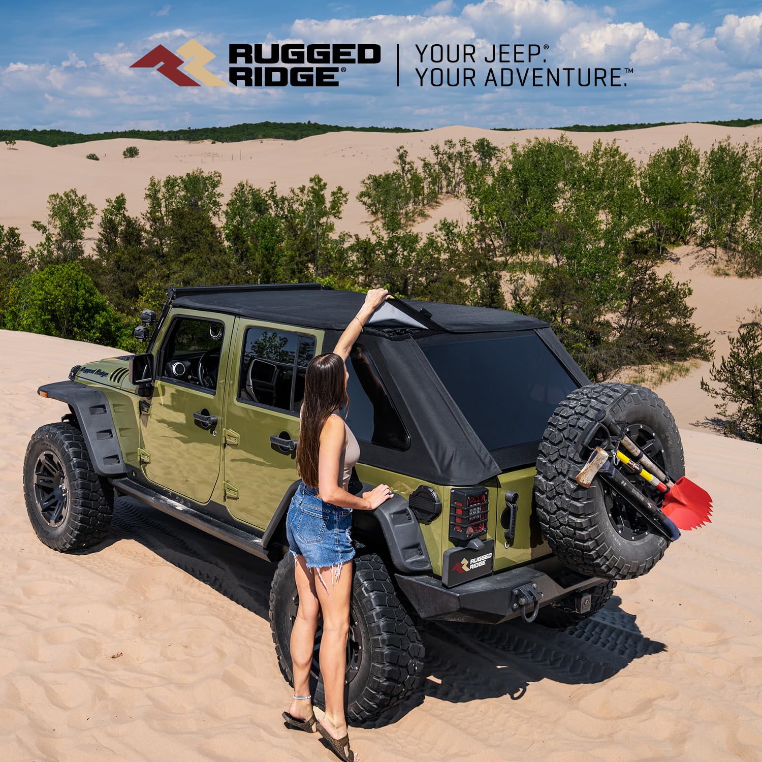 Rugged Ridge Rear Bumper, XHD | Modular Full-Width, Steel, Textured Black | 11546.20 | Fits 2007-2018 Jeep Wrangler JK