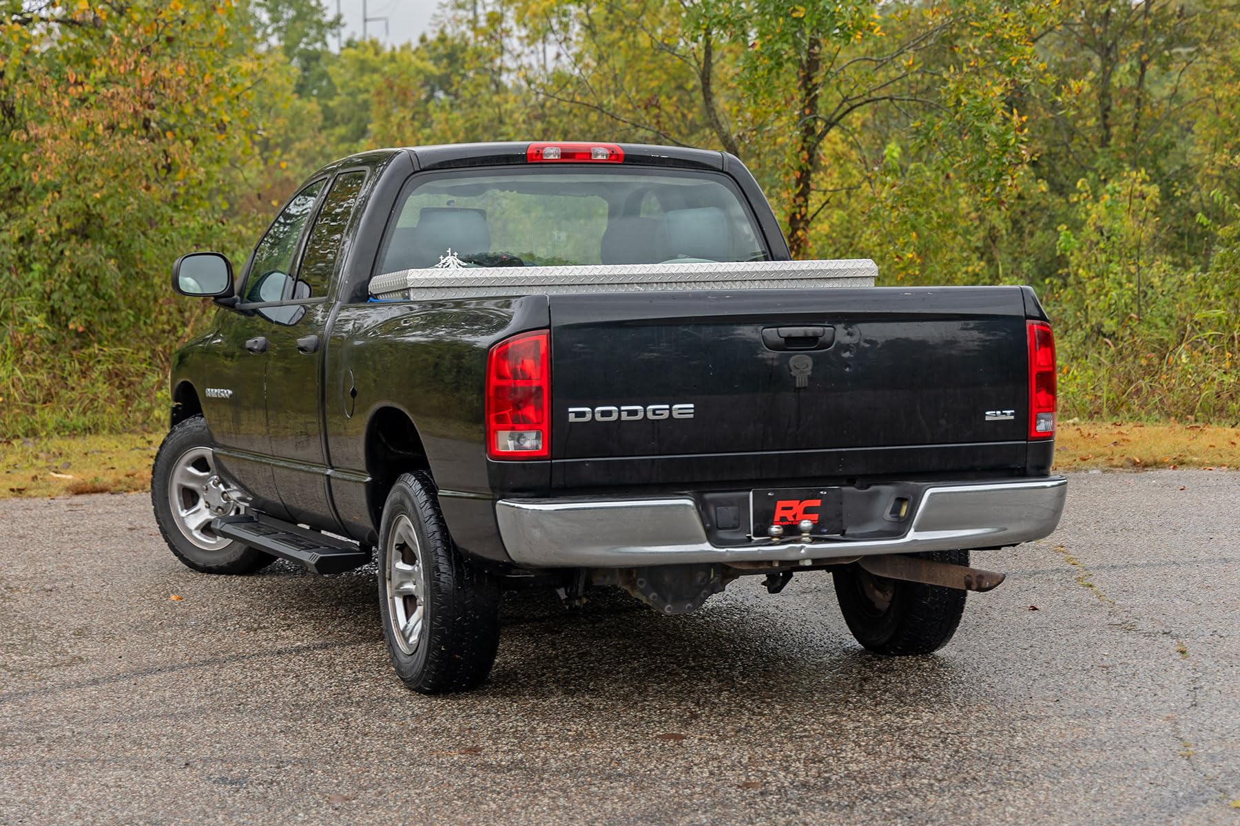 Rough Country HD2 Running Boards for Dodge Ram 1500/2500/3500 (2003-2010) - Quad Cab 5" Wide Non-Slip Step, Easy Bolt-on Install