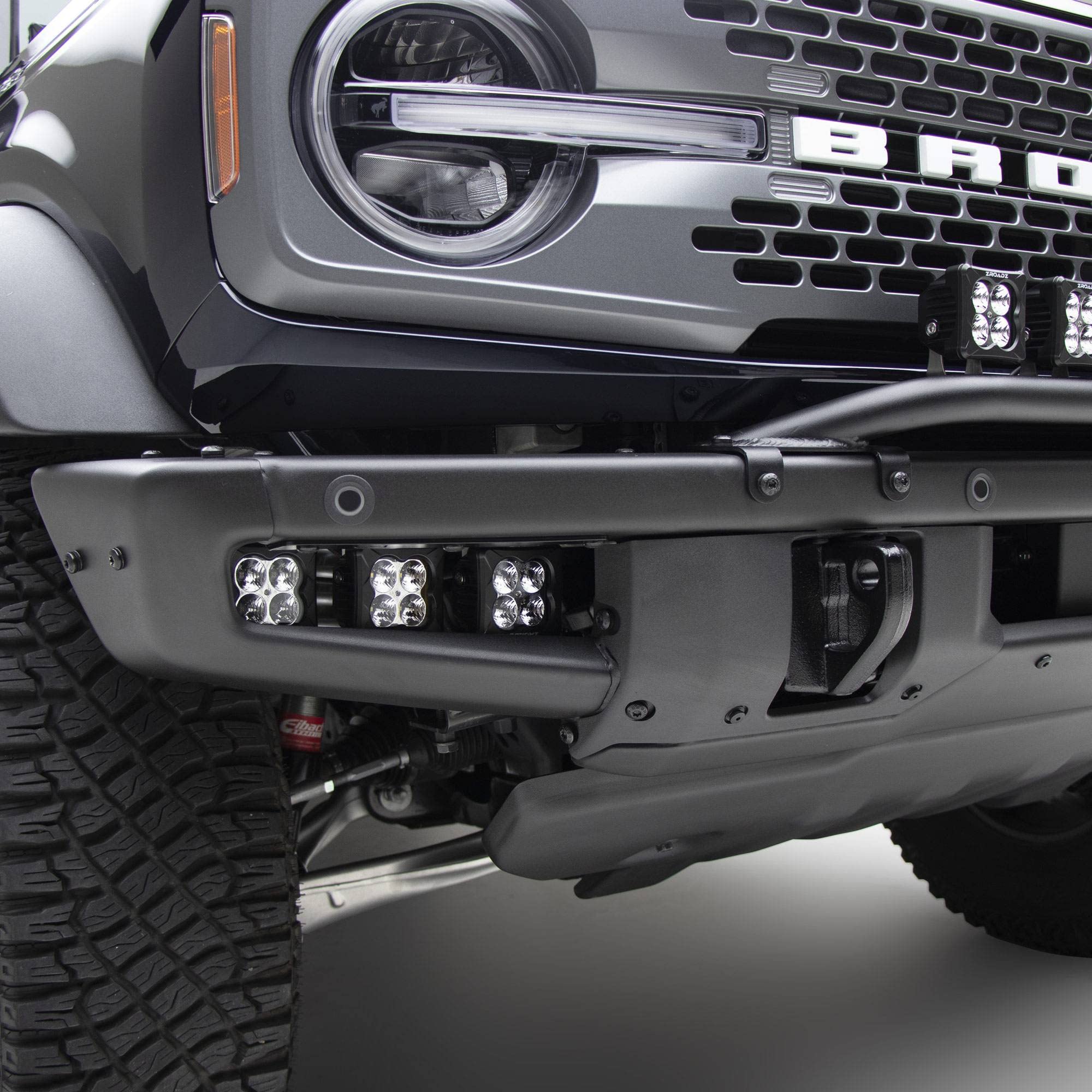 Fog LED KIT ZROADZ Front Bumper for a 2021-2022 Ford Bronco, Includes (6) 3 inch White LED Pod Lights - Part # Z325401-KIT