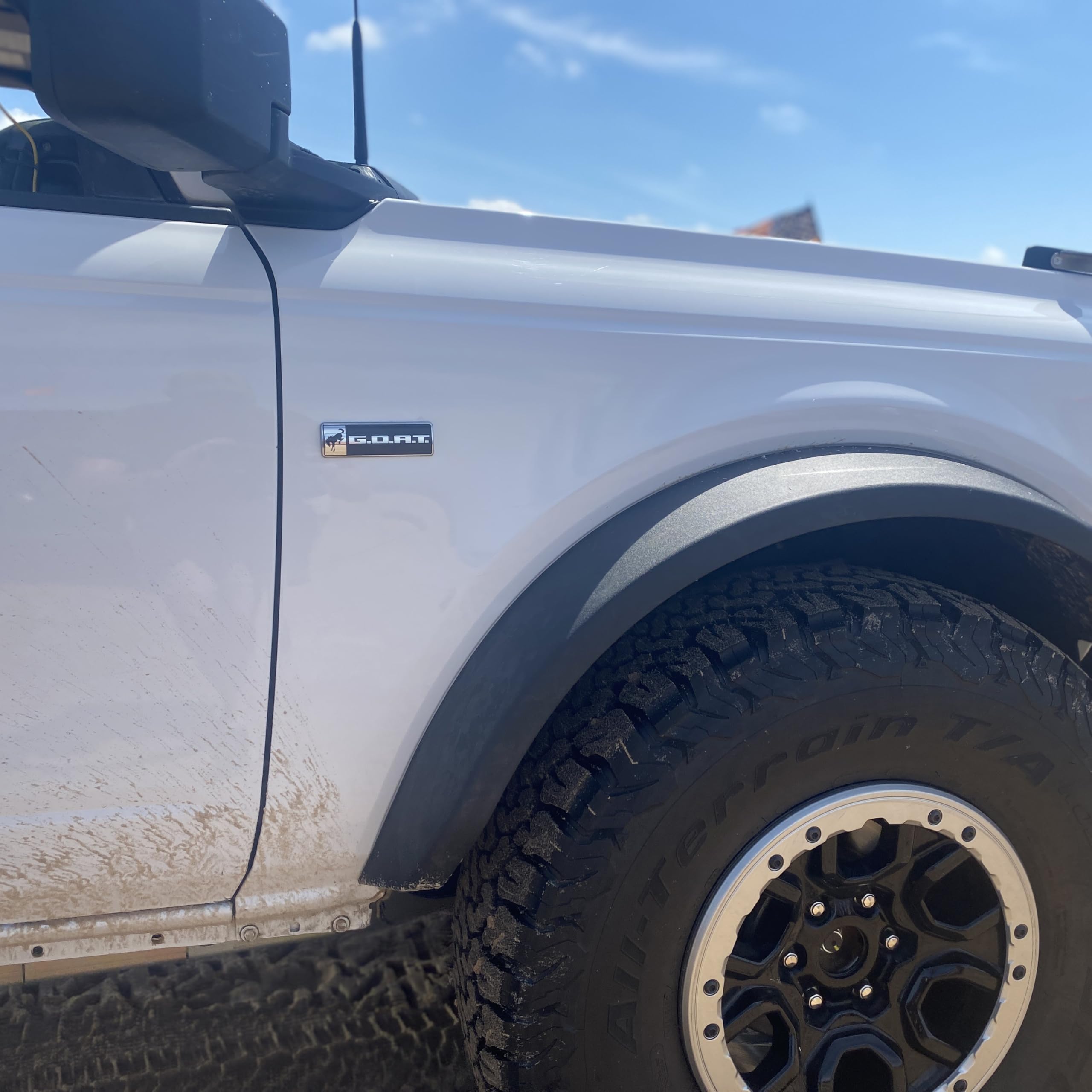 Ford Performance 4.5" Chrome & Black Goat Emblem M-1447-GOAT for 2021-2025 Bronco