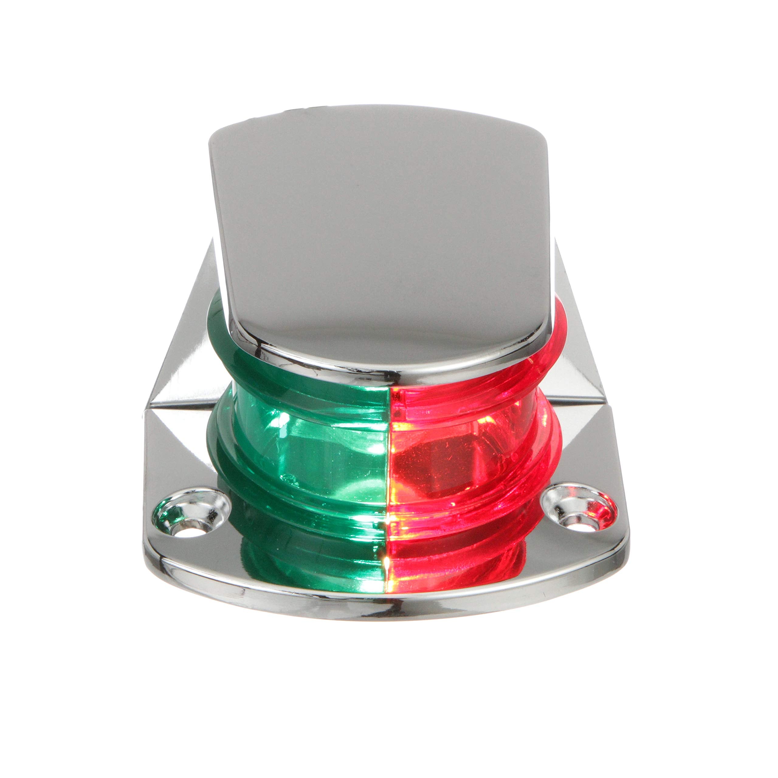 ZAMAK Attwood 1-Mile Sidelights, Bi-Color Combination, Deck Mount, Provides 1-Mile, 225-Degrees Light Visibility, 12V