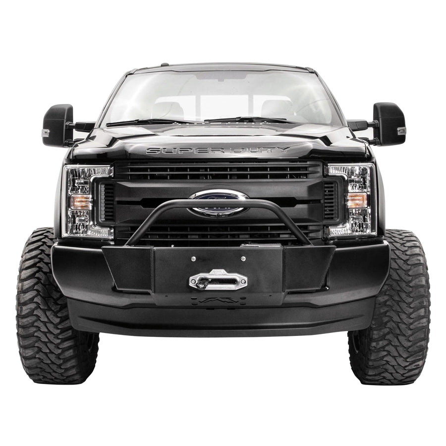 FAB FOURS Large Frame FS17-N4160-1 Winch Mount fits 17-22 Ford F-450 Super Duty - 2 Stage Black Powder Coated