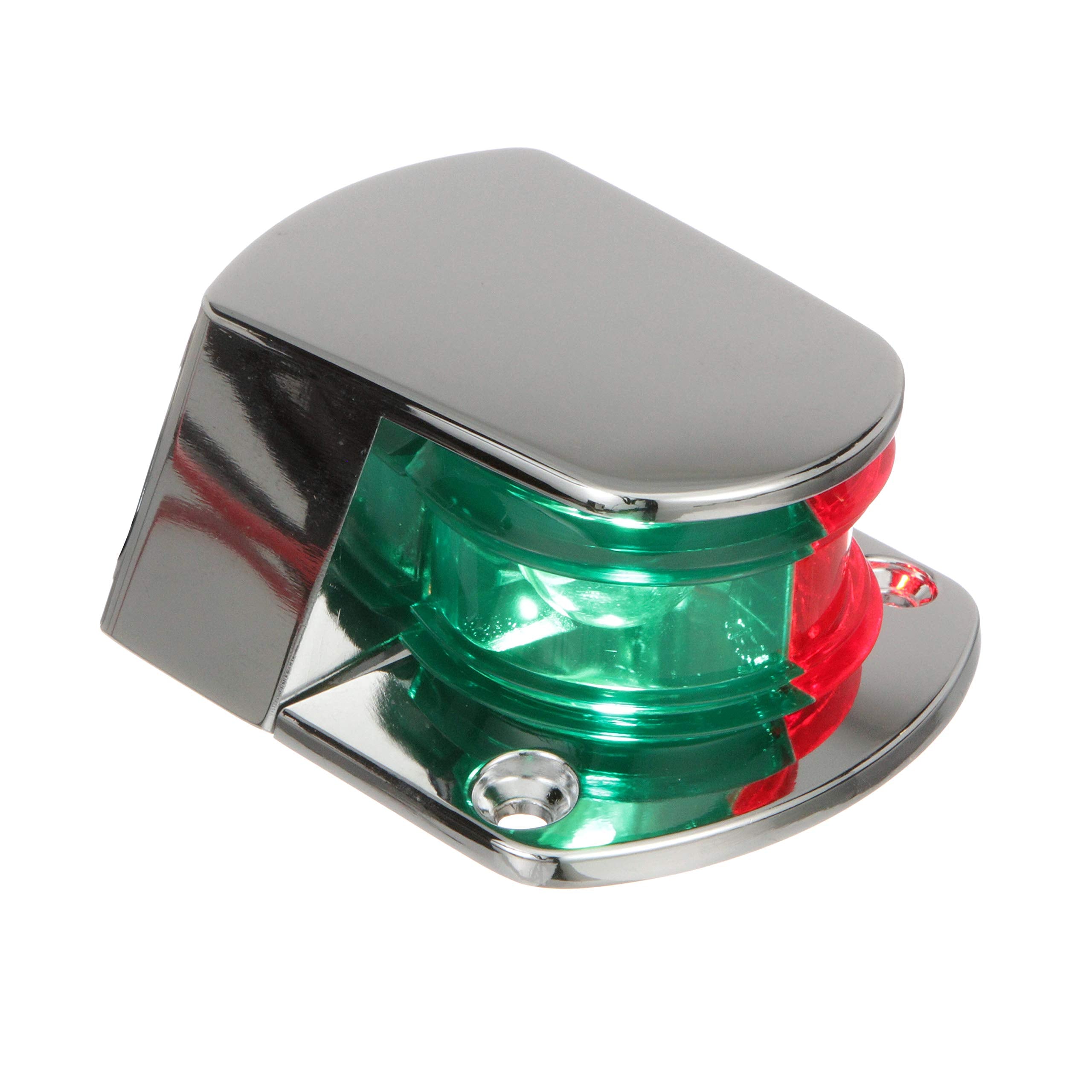 ZAMAK Attwood 1-Mile Sidelights, Bi-Color Combination, Deck Mount, Provides 1-Mile, 225-Degrees Light Visibility, 12V