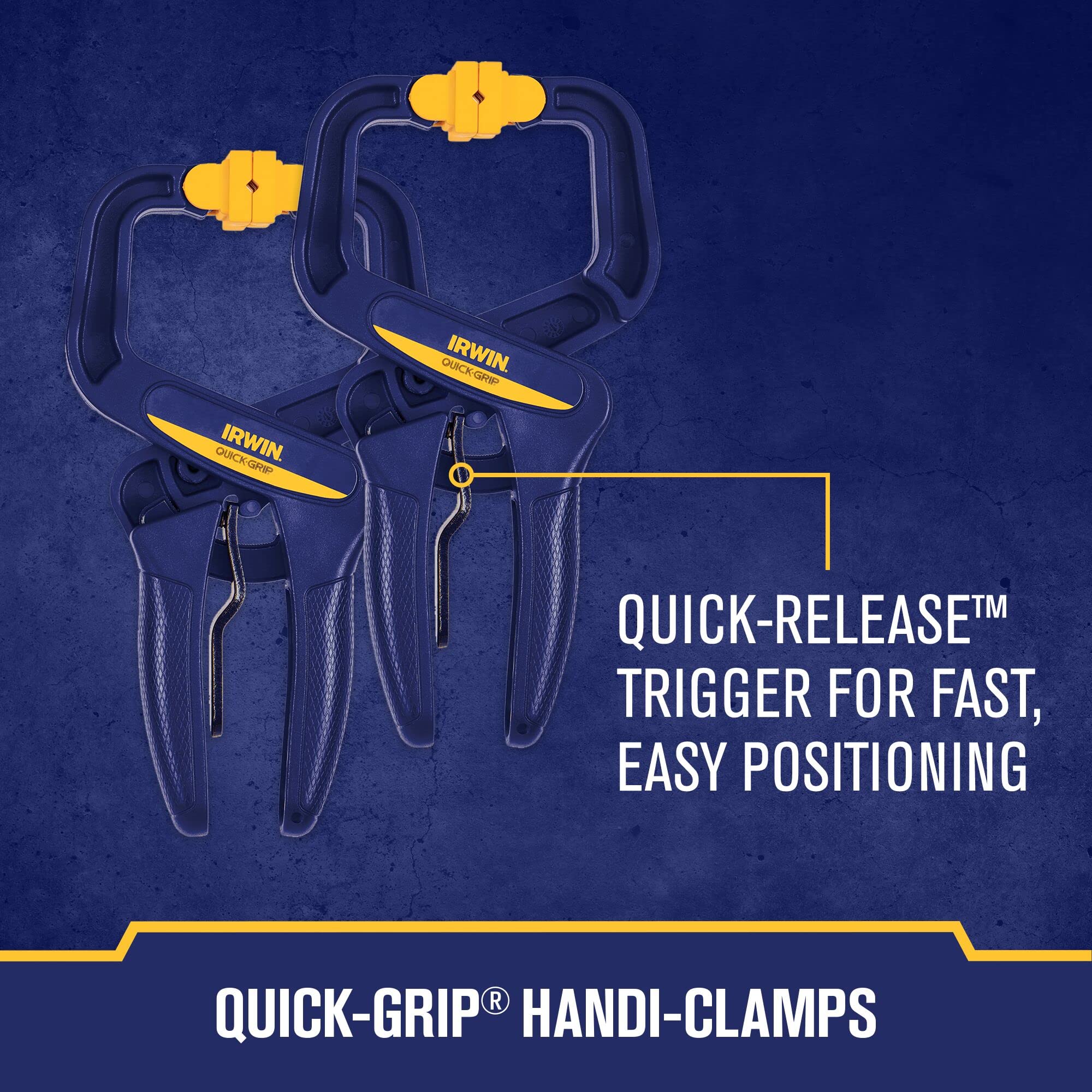 Quick-GRIP IRWIN Clamps for Woodworking, Quick Release Triggers, 6 Inch, 8 Piece Set (IRHT83220)