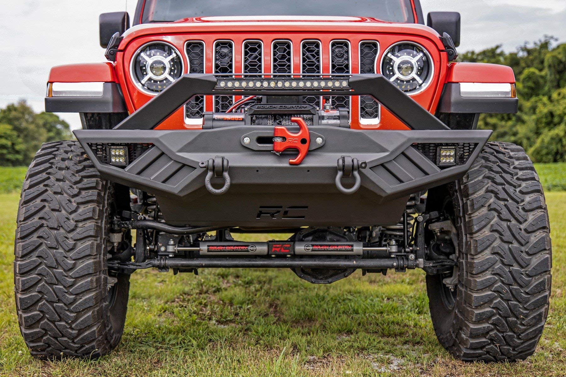 Multi-Function Rough Country Winch Cleat w/Rubber Isolator | Red - RS175R