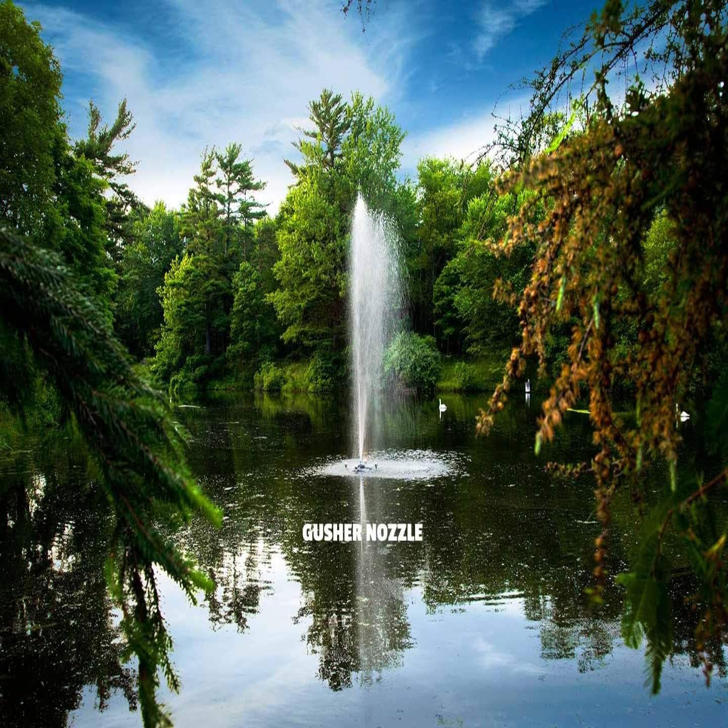 Aerator Scott Triad Fountain - 1-1/2 HP 230V Single Phase with 100 ft. Power Cord | Aerating Fountain for Lakes & Ponds | Decorative Pond Fountain | Efficient Pond Aeration Systems | Outdoor Fountain