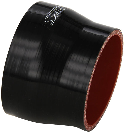 HPS Silicone HTSR-350-400-BLK High Temperature 4-ply Reinforced Reducer Coupler Hose, 40 PSI Maximum Pressure, 3" Length, 3-1/2" > 4" ID, Black