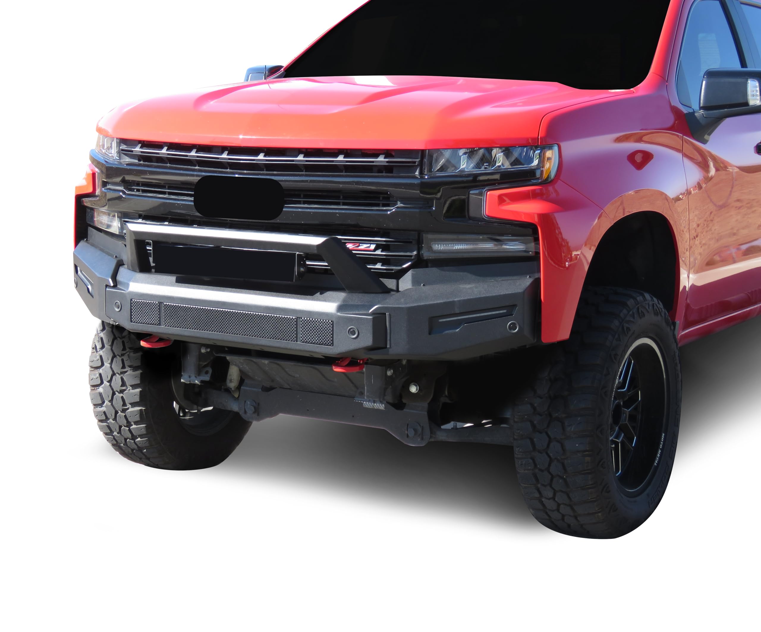 Heavy Duty Black Horse Armour II Modular Front Bumper Matte Black Compatible with 2019-2021 Chevrolet Silverado 1500-AFB-SI20